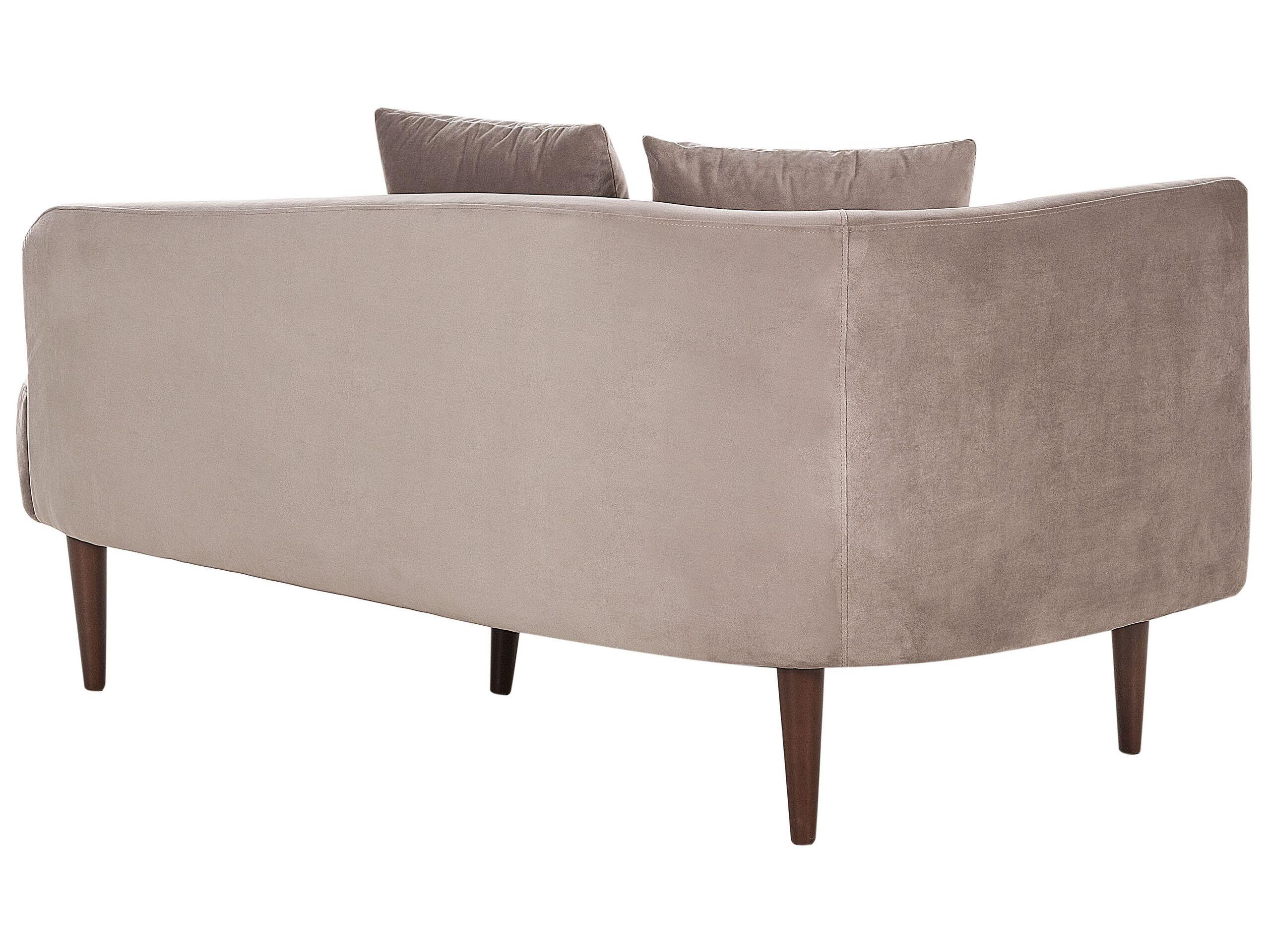 Beliani Linksseitige Chaiselounge aus Samtstoff Glamourös CHAUMONT
