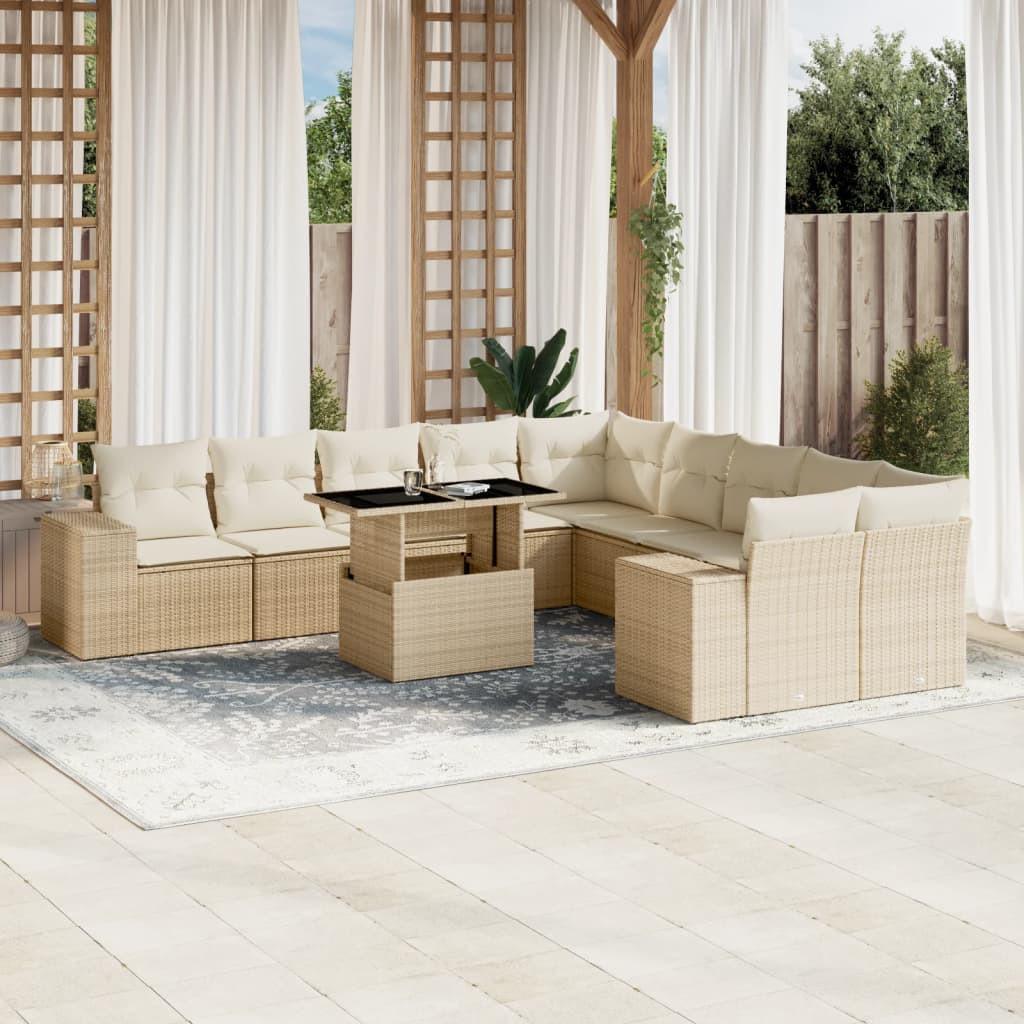 VidaXL Garten sofagarnitur poly-rattan