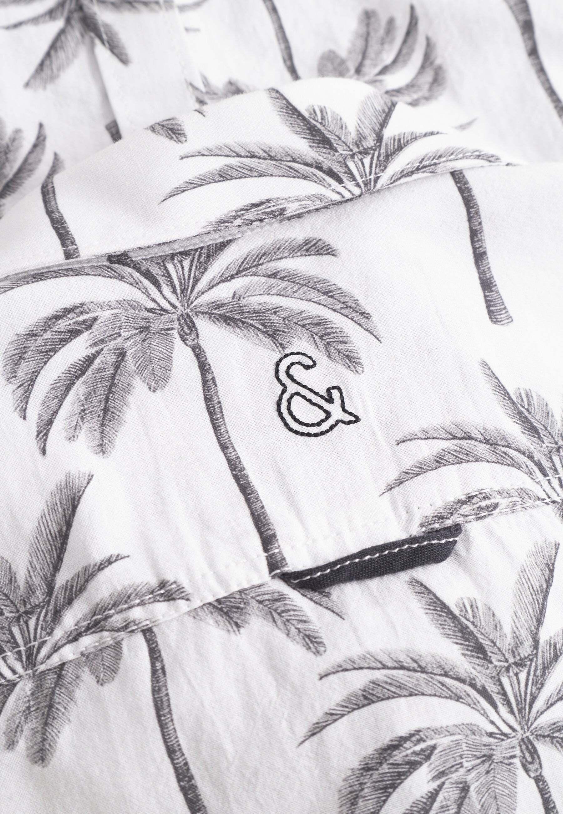 Colours & Sons Kurzarmhemd Printed in Palms