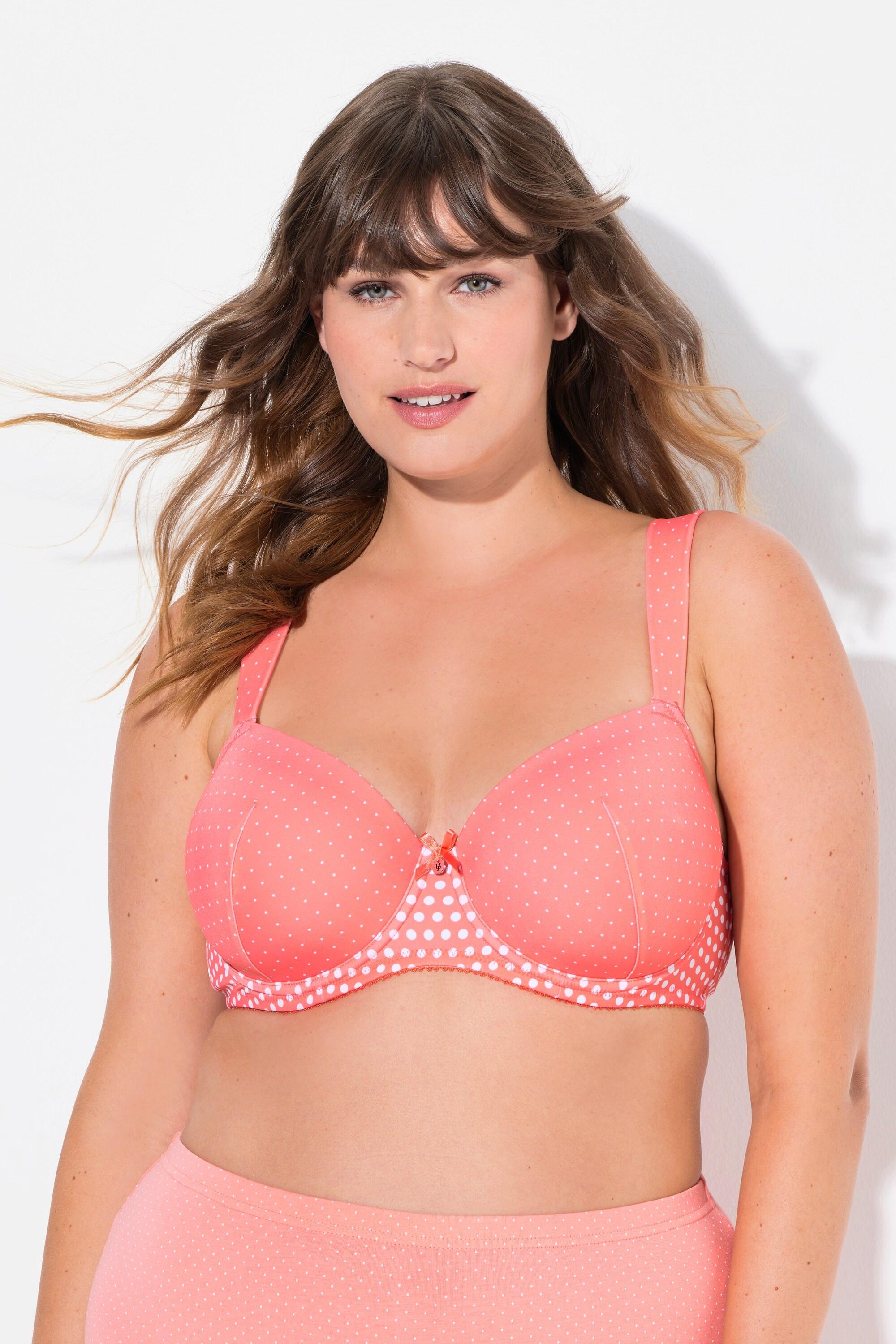 Ulla Popken Bügel-BH, Punkte, Softcups, Cup B - F