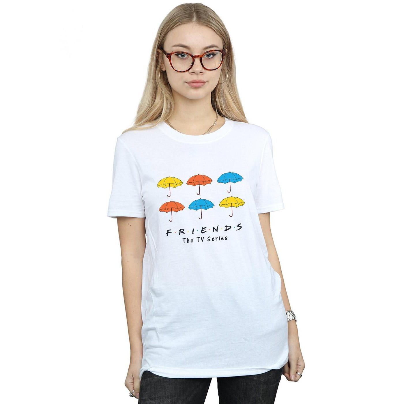 Friends Umbrellas Print T-Shirt