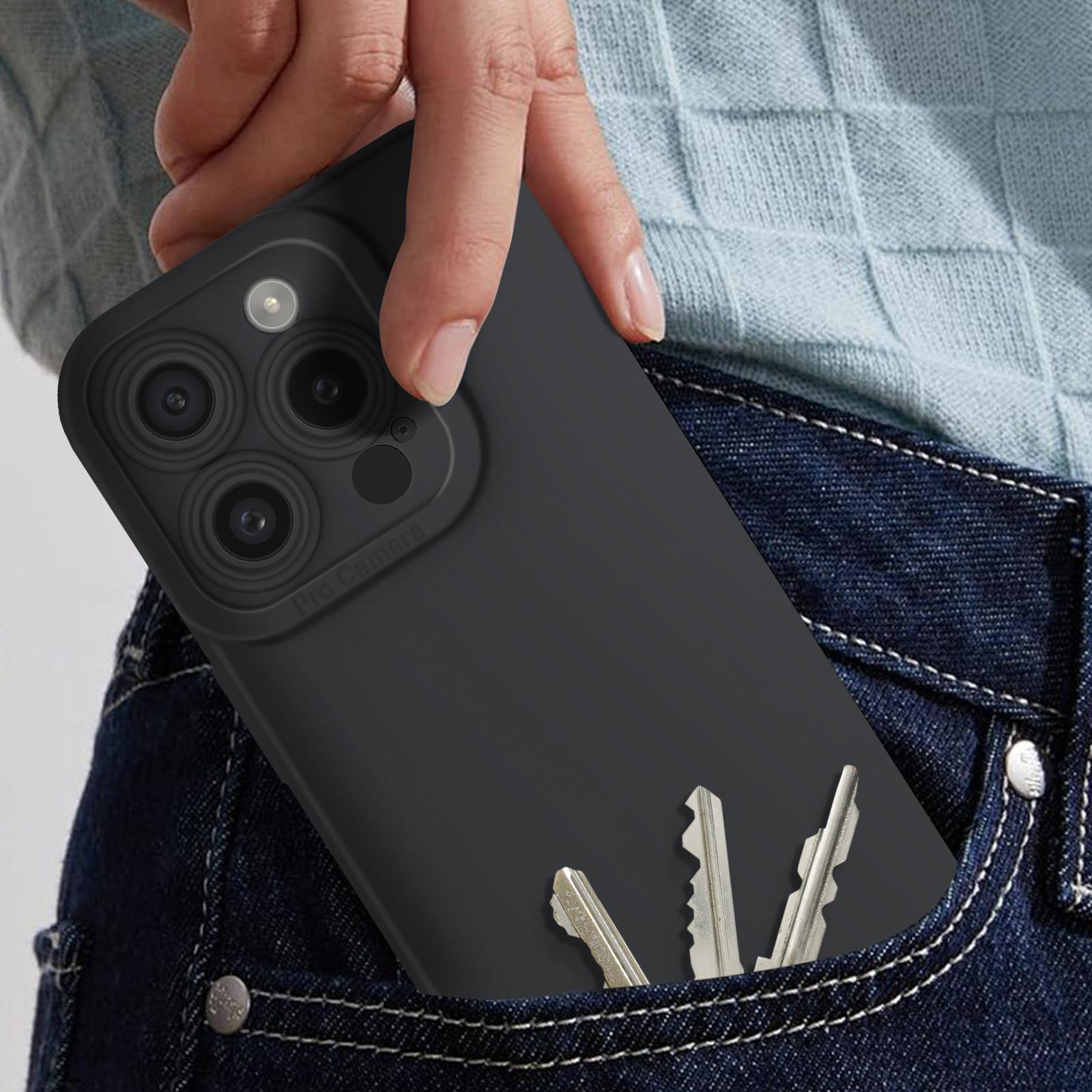 Avizar Weiche Hülle iPhone 15 Pro Max Schwarz