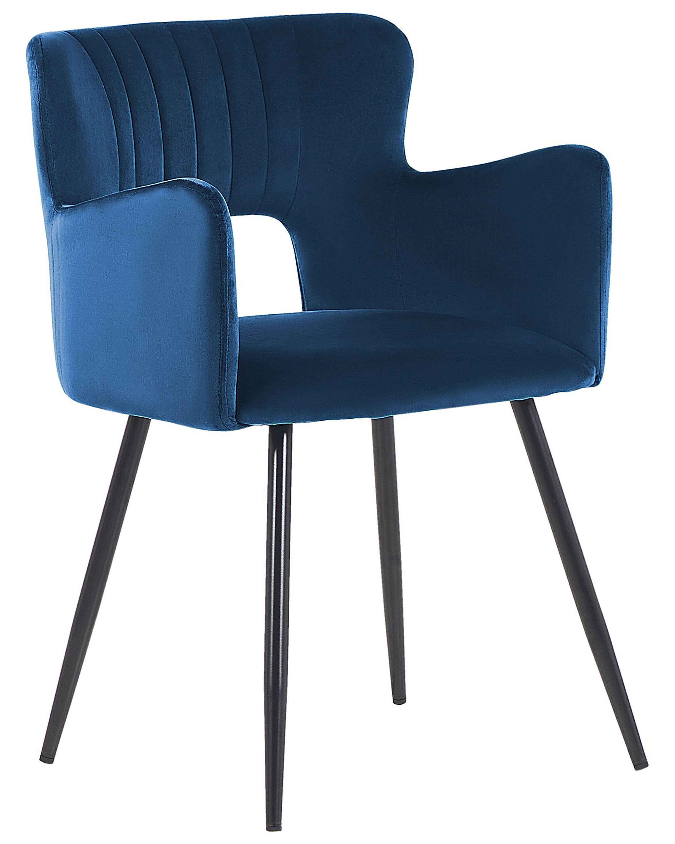 Beliani Esszimmerstuhl 2er Set aus Samtstoff Modern SANILAC