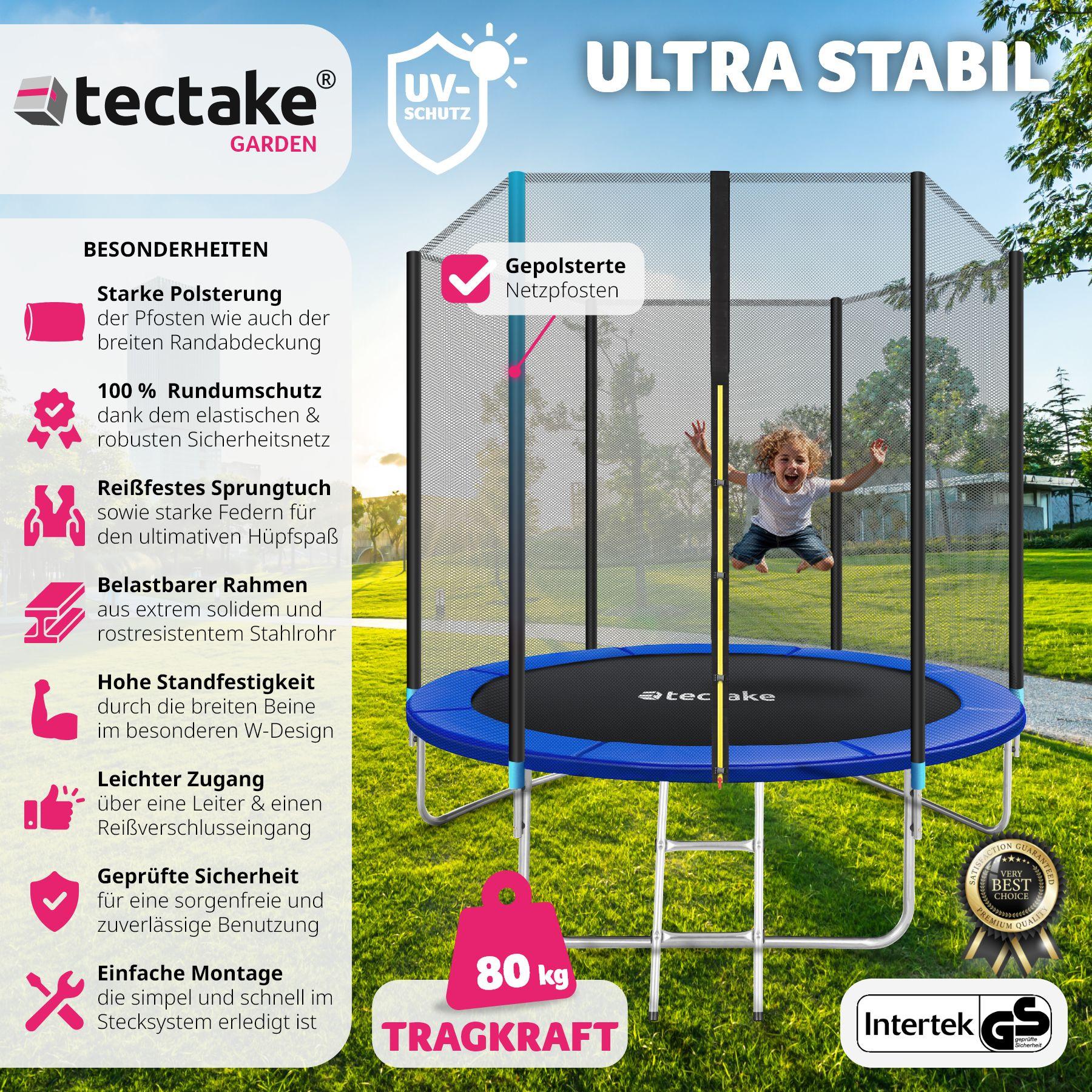 Tectake Trampolin Garfunky mit Sicherheitsnetz