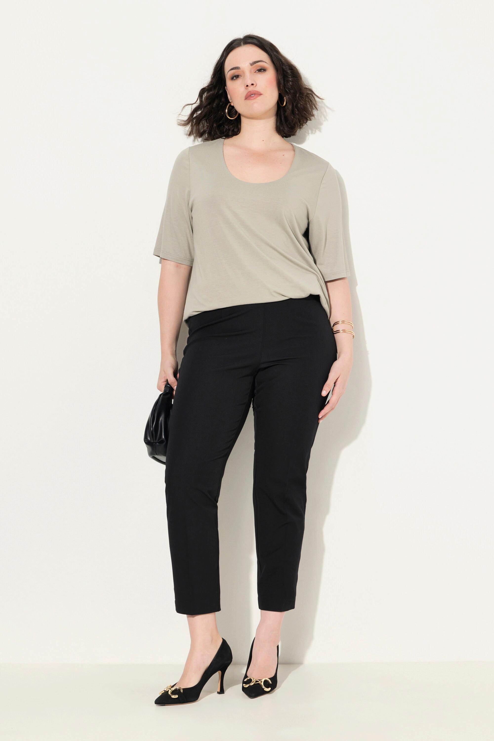 Ulla Popken 7/8 Hose Schmales Bein Elastikbund