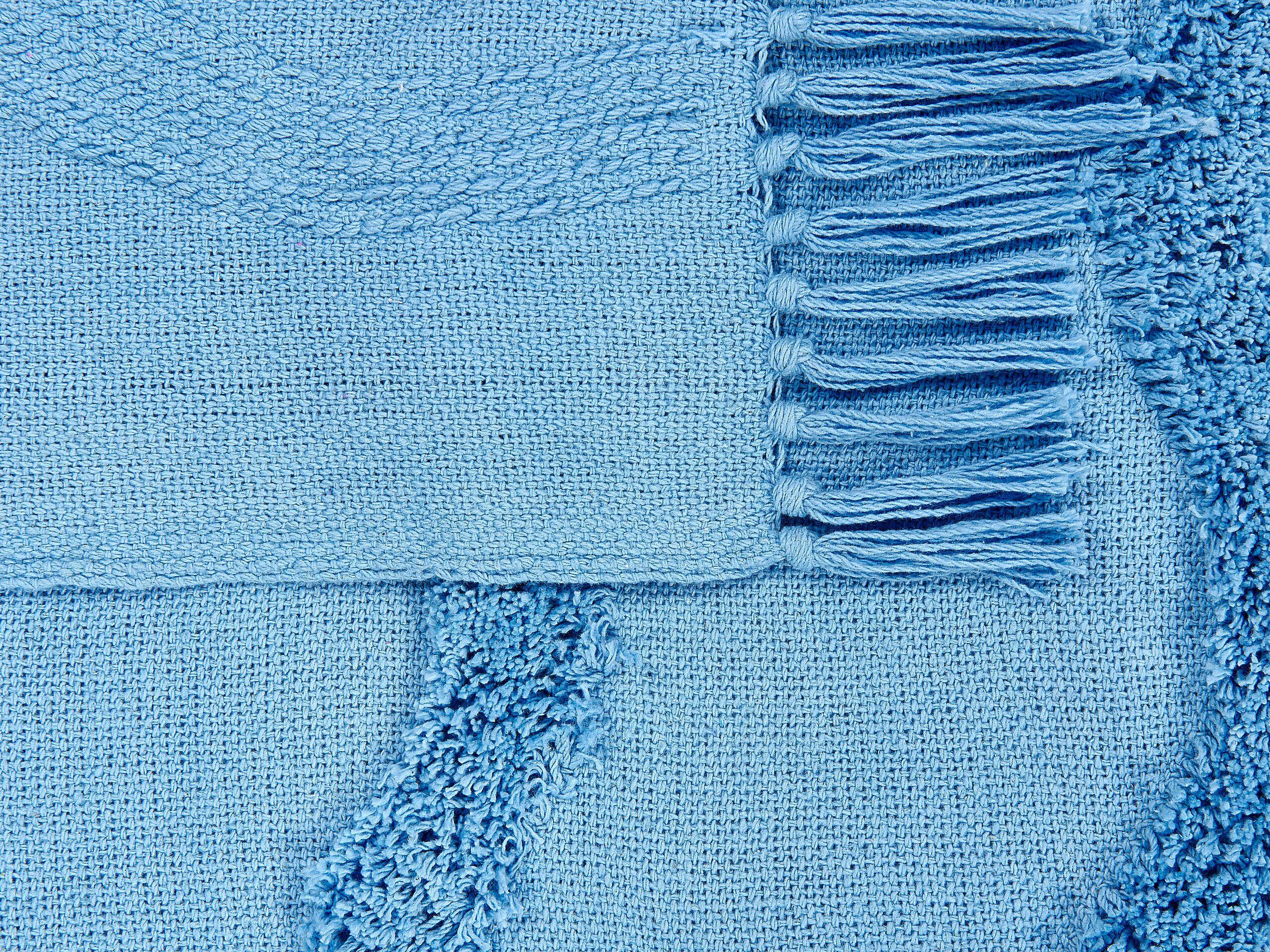 Beliani Kuscheldecke aus Baumwolle Boho KHARI