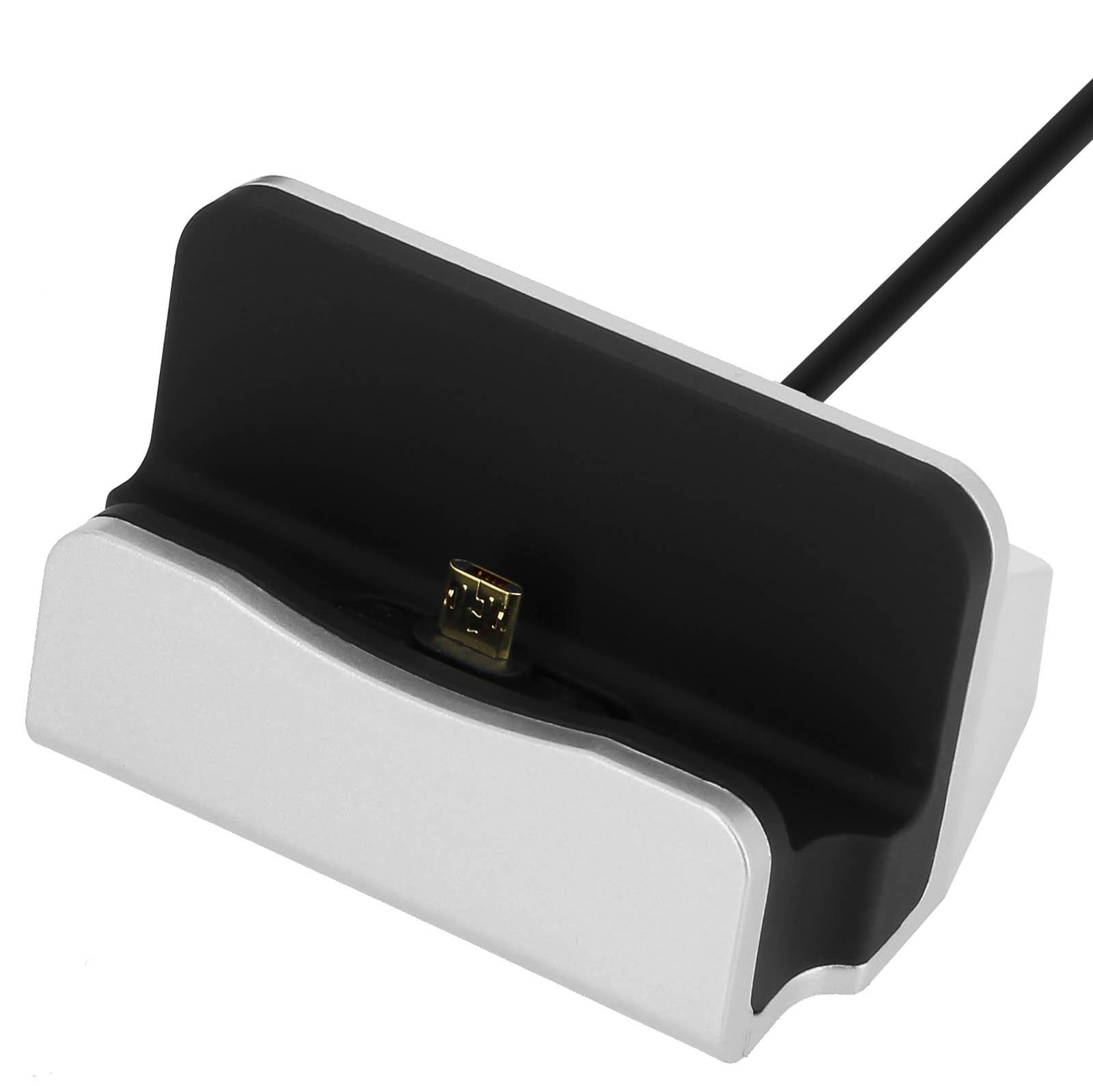 Avizar Micro-USB Ladestation Silber