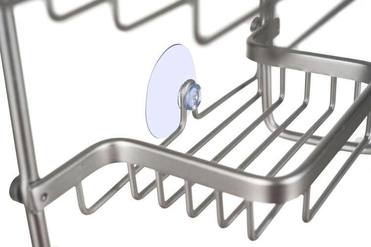 Malatec Wandmontiertes Duschregal – Silber