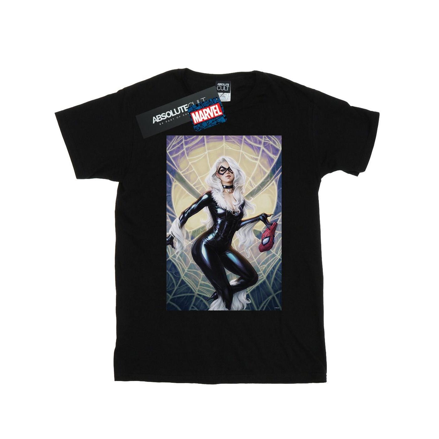 MARVEL Black Cat Spider-Man Mask T-Shirt