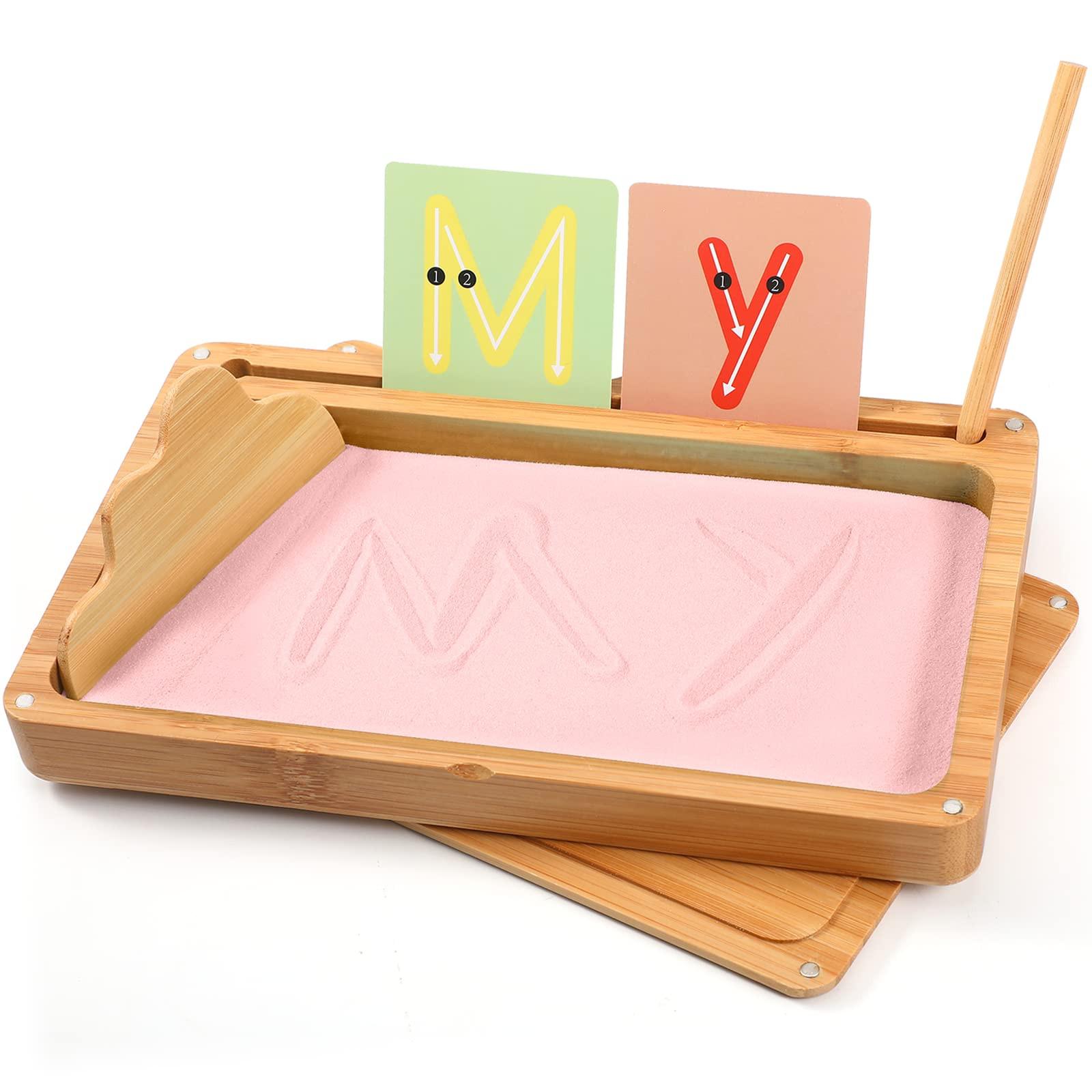 Activity-board Training Buchstaben und Zeichnung Spielzeug hölzernen Sand Tabelle Lernspielzeug für frühe motorische Entwicklung bei Kindern
