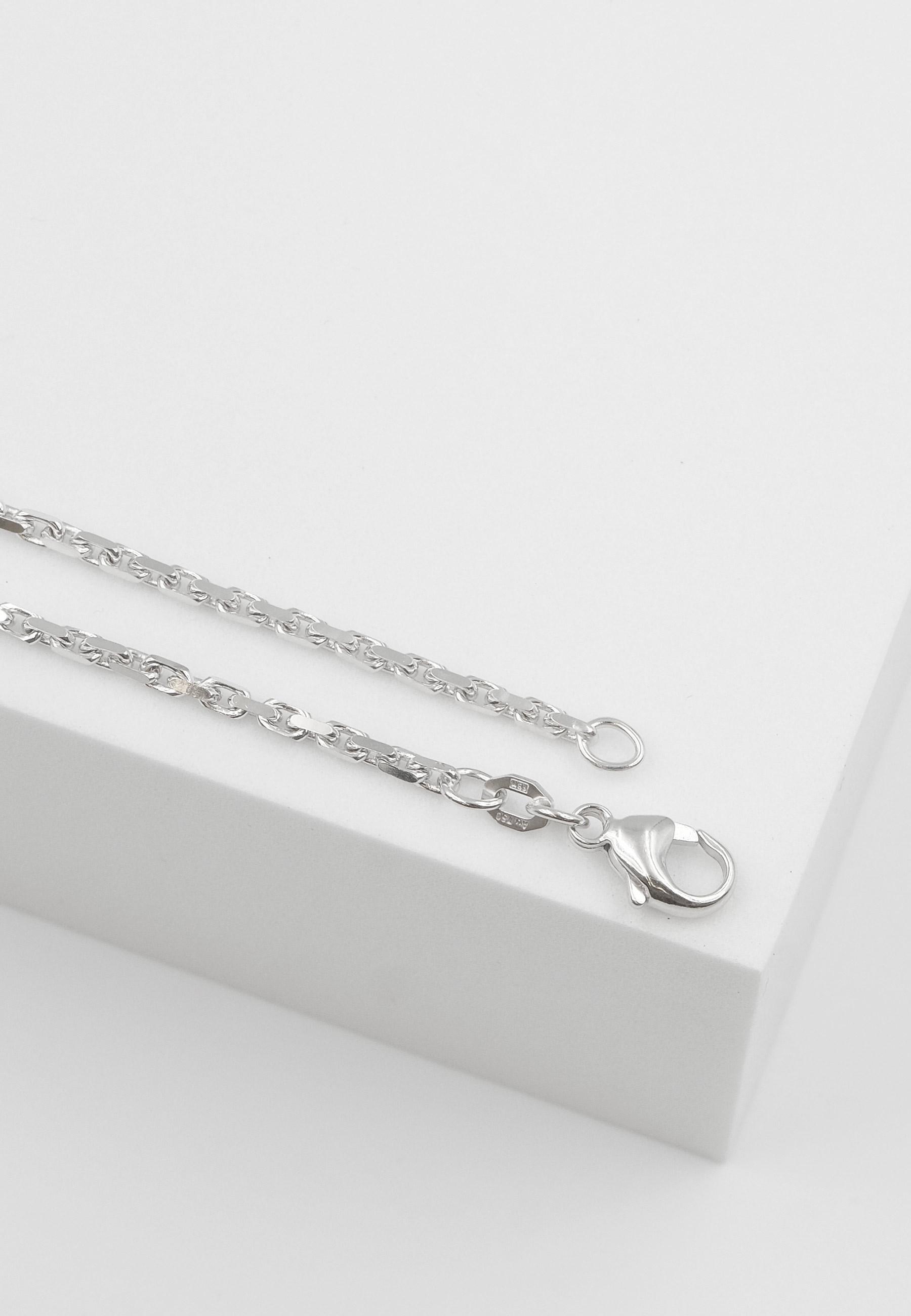 MUAU Schmuck Bracelet Anker Weissgold 750, 2mm, 19cm