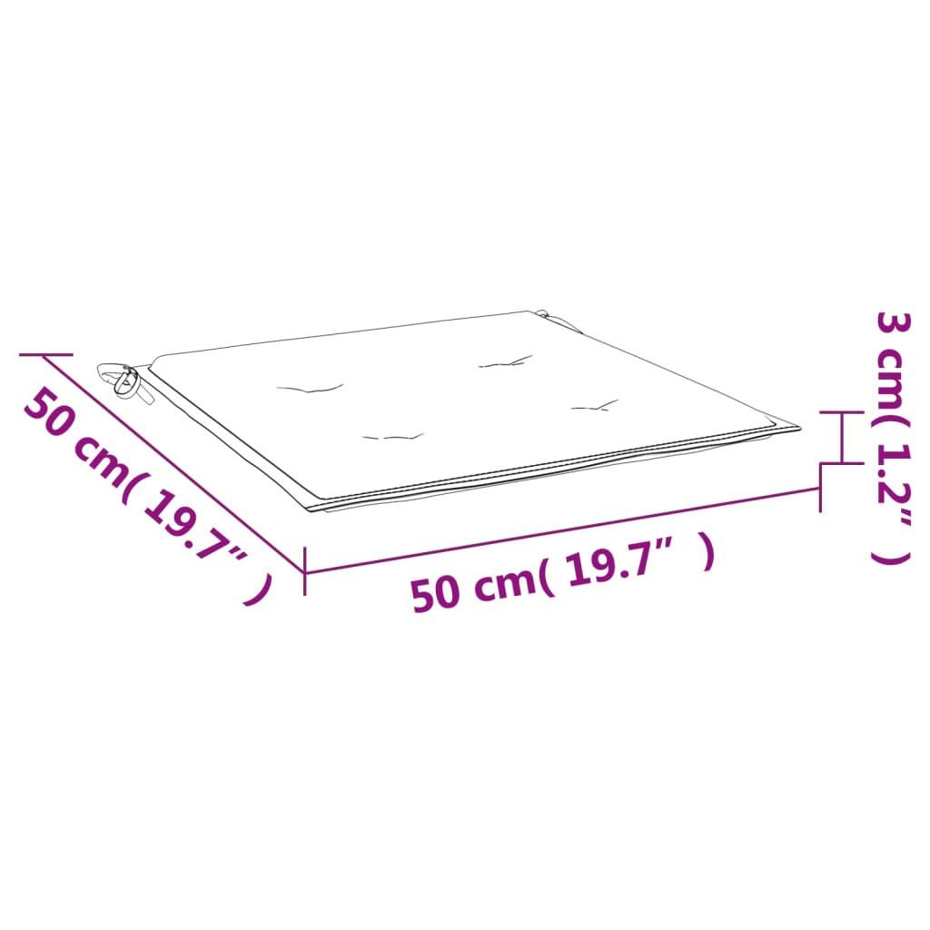 VidaXL Gartenstuhl-Kissen 4 Stk. 50x50x3 cm Stoff