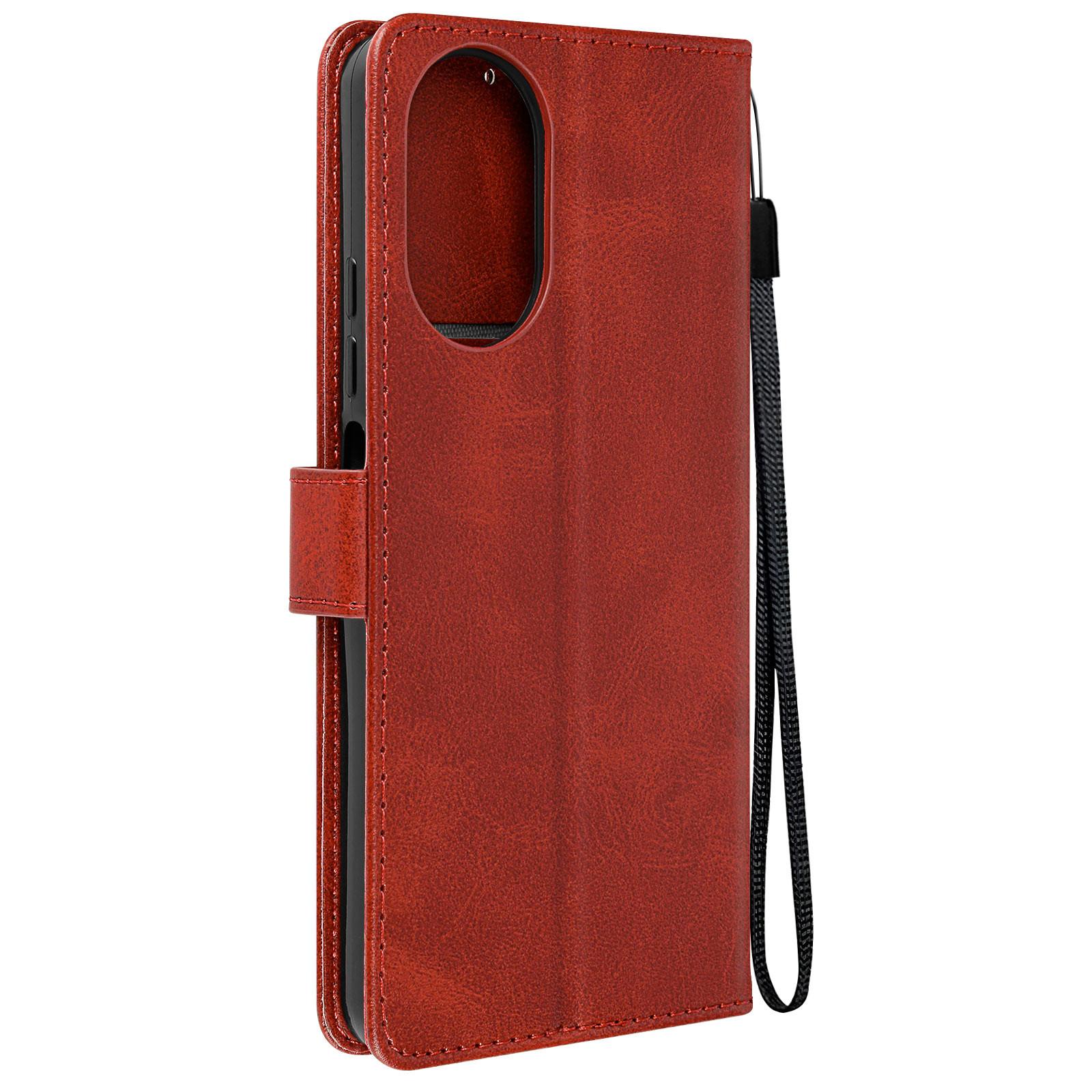 Avizar Klapphülle Realme C67 Dunkelrot