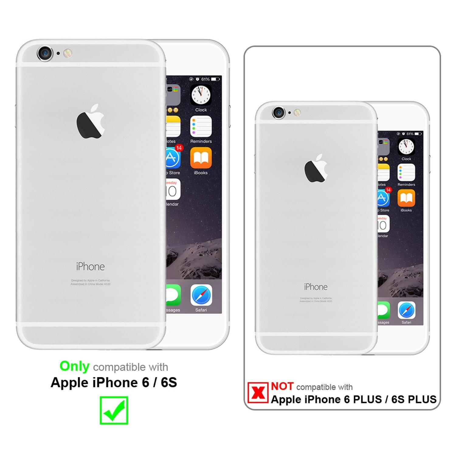 Cadorabo Hülle für Apple iPhone 6 / 6S Magnetverschluss, Kartenfach