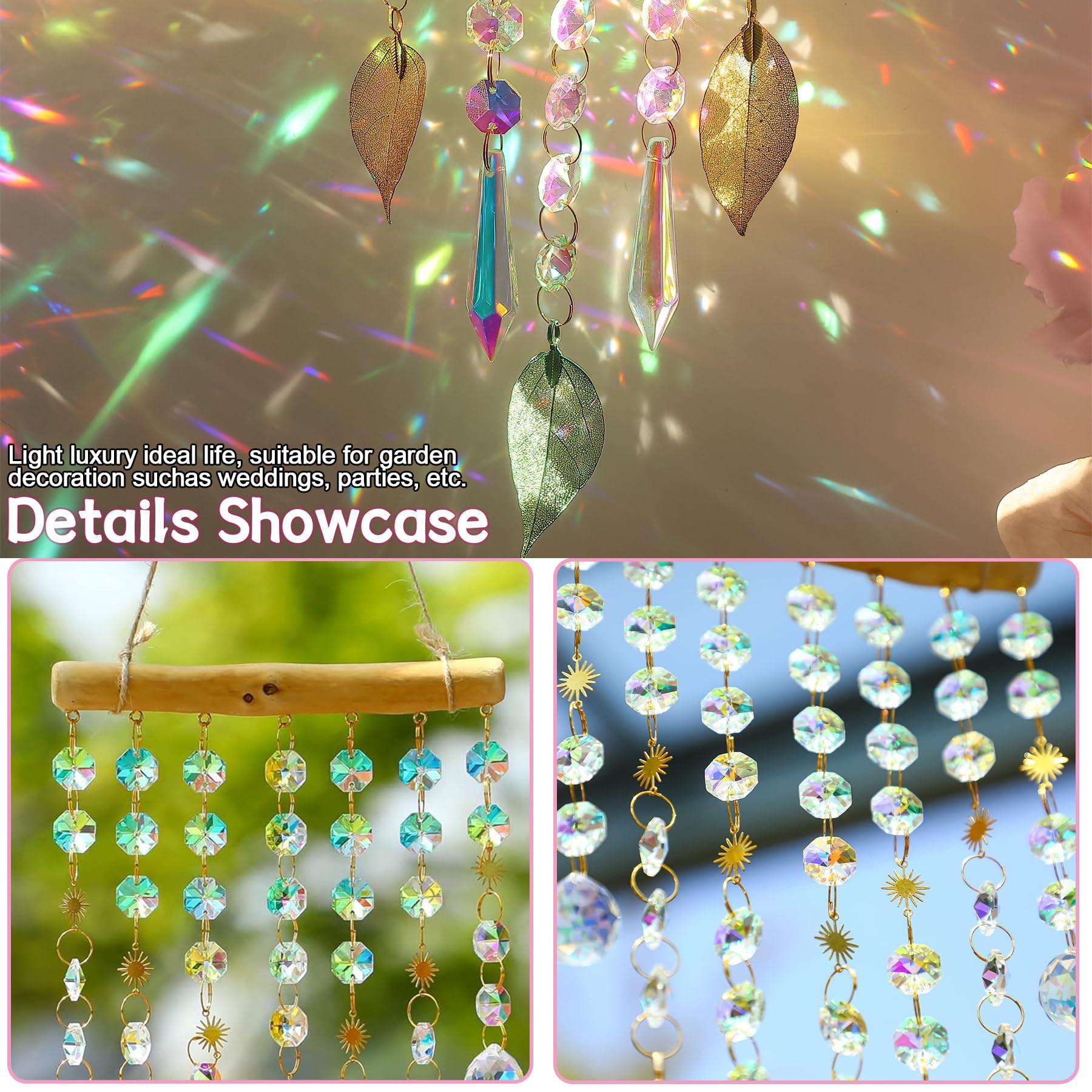 Alopini Sonnenfänger Kristall Fenster,Kristall Anhänger Dekoration,Fenster Dekoration hängend,Kristall Sonnenfänger