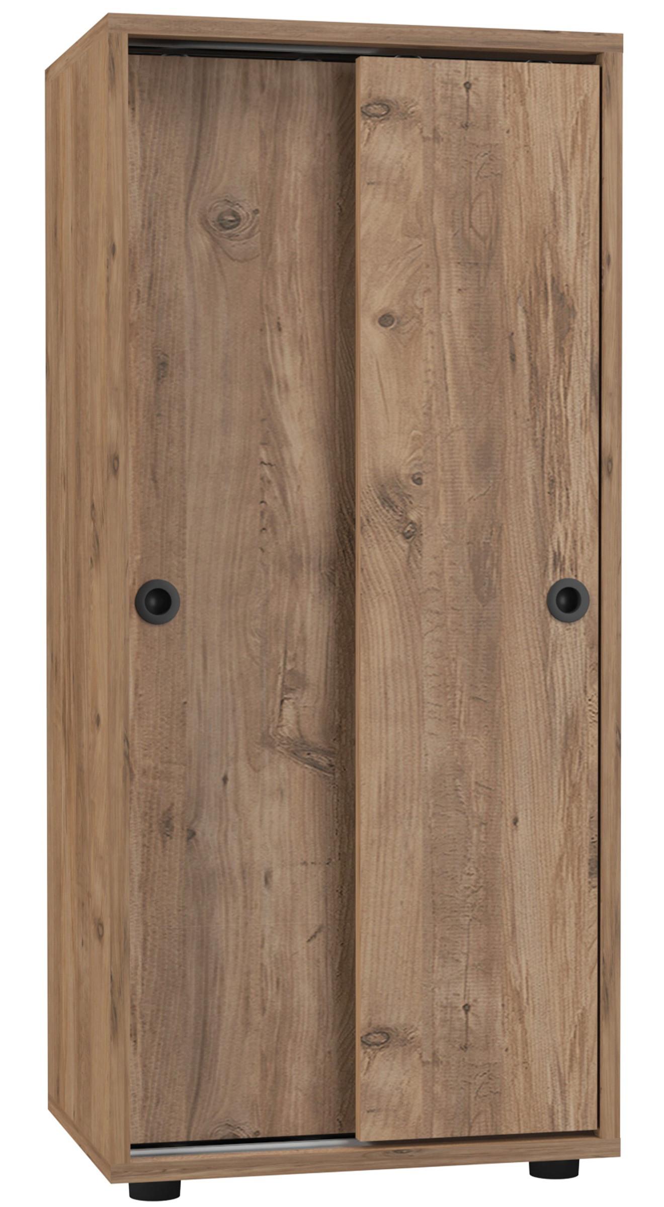 VCM Büroschrank mit 3 Fächern | moderner Aktenschrank mit Schiebetüren | Maße ca. H. 109 x B. 49 x T. 38 cm – Ulas 3-Fach