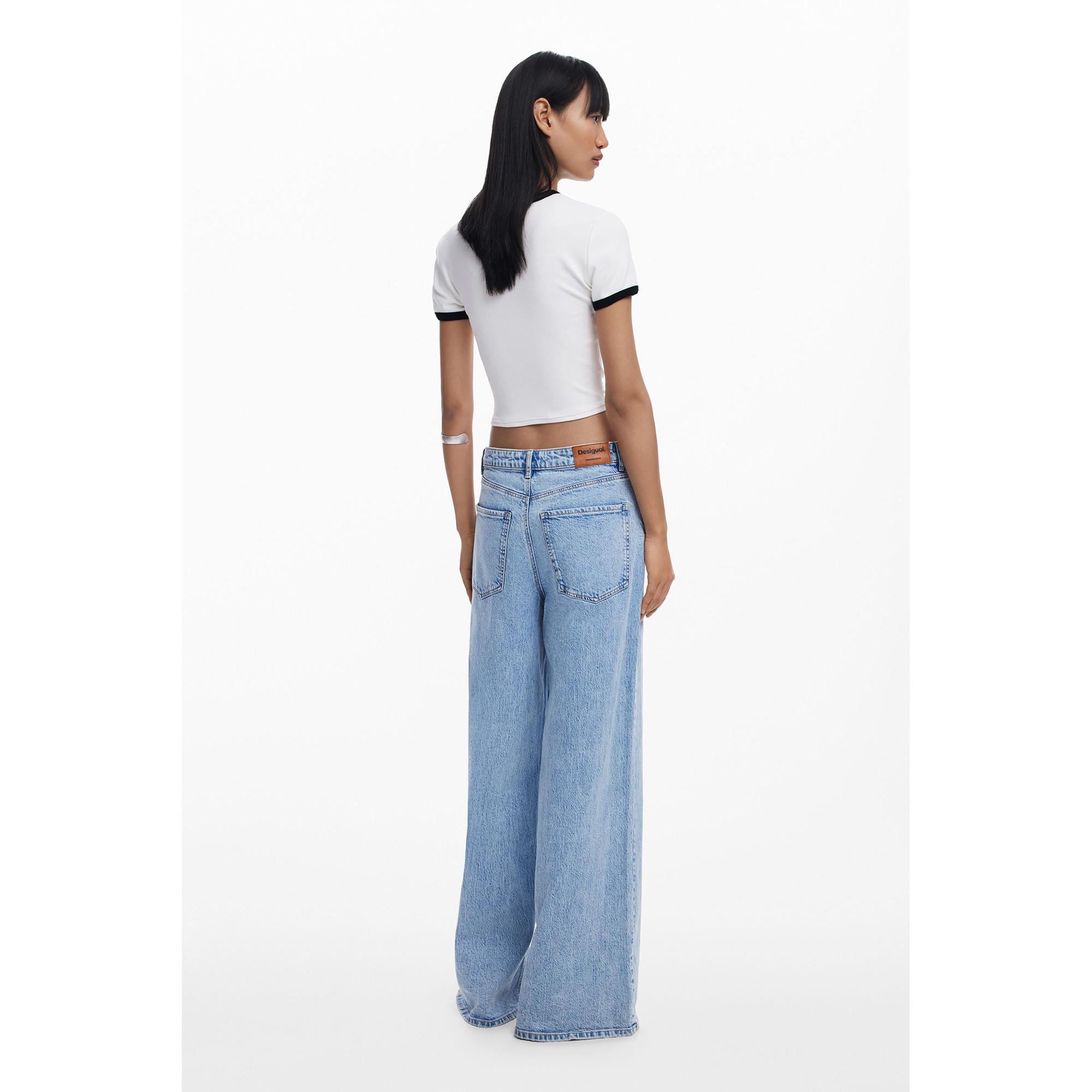 Desigual Kurzarm Rundhals T-Shirt Not a Doll