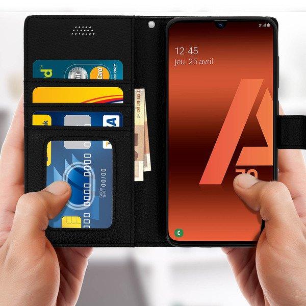 Avizar Flip Bookcover Galaxy A70 Schwarz