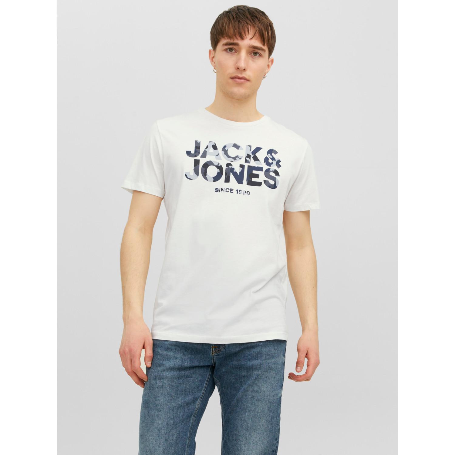 JACK & JONES Rundhals T-Shirt mit Logo-Print