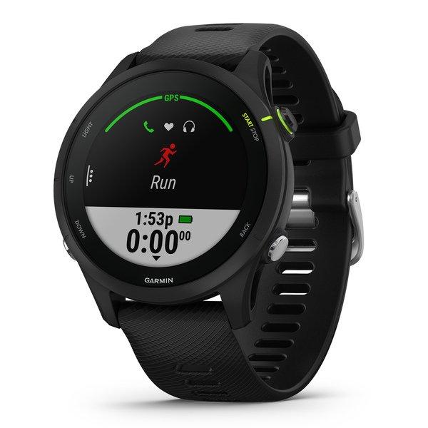 GARMIN Forerunner 255 Music, schwarz Smartwatch Display
