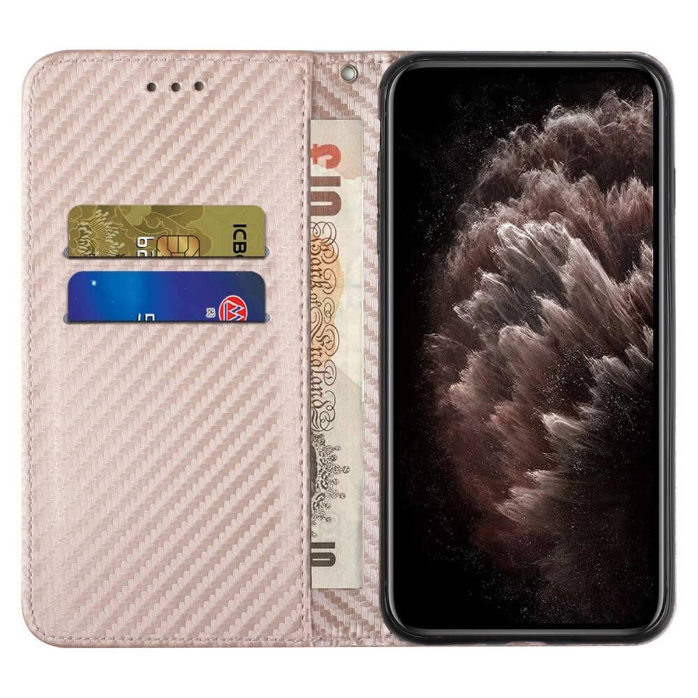 Cover-Discount iPhone 15 - Carbon Look Flip Case Hülle