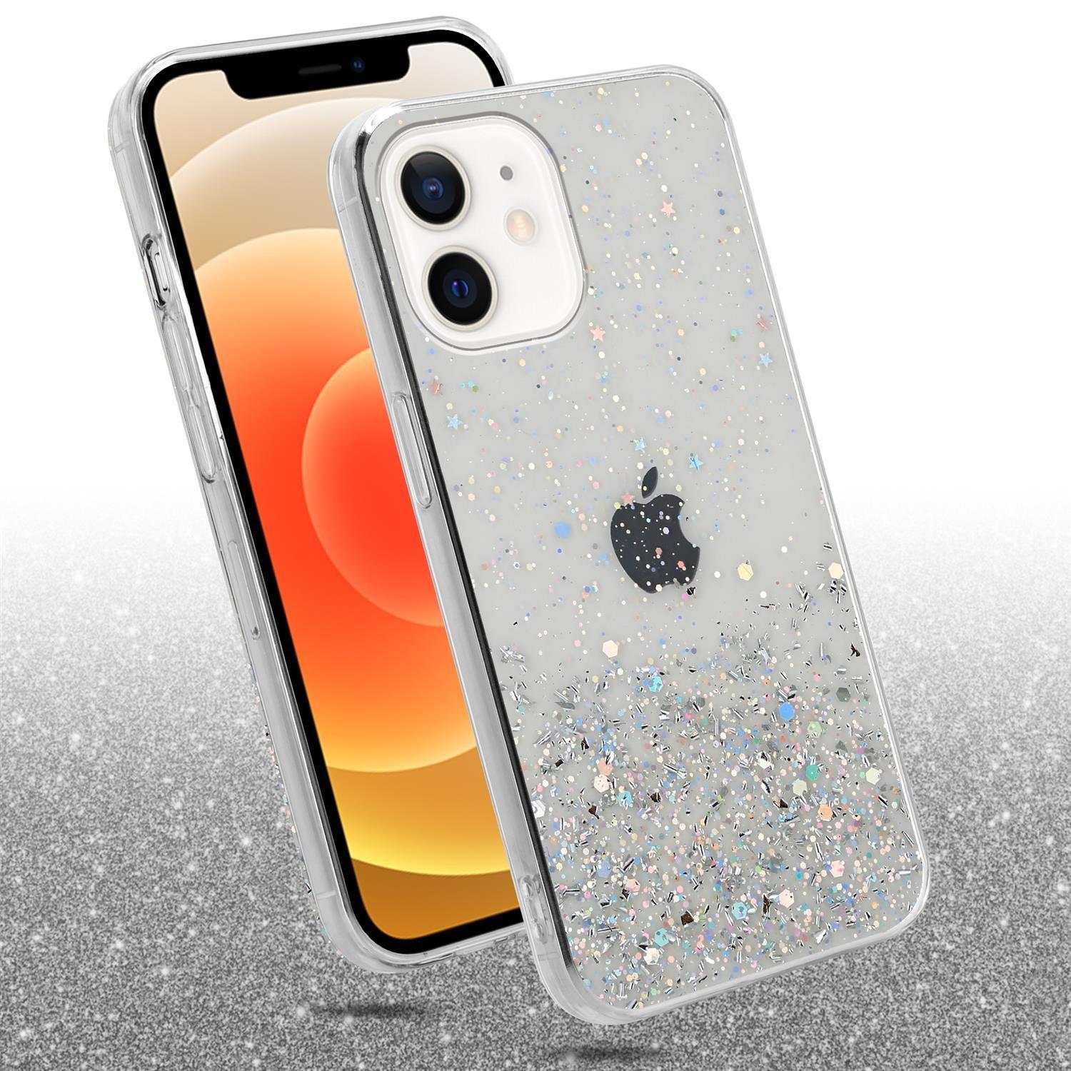 Cadorabo Hülle für Apple iPhone 12 MINI TPU Silikon mit funkelnden Glitter