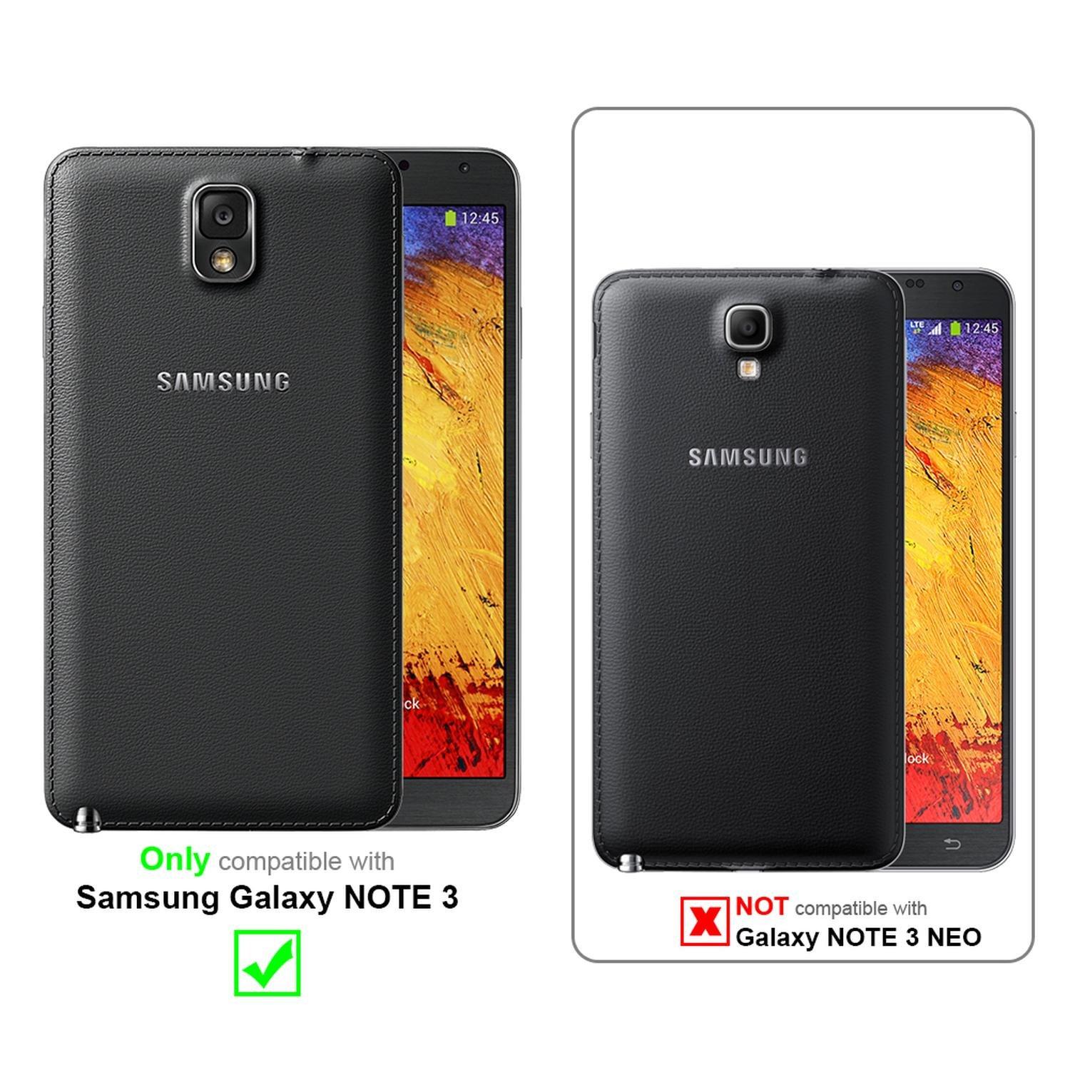 Cadorabo Hülle für Samsung Galaxy NOTE 3 Magnetverschluss, Kartenfach