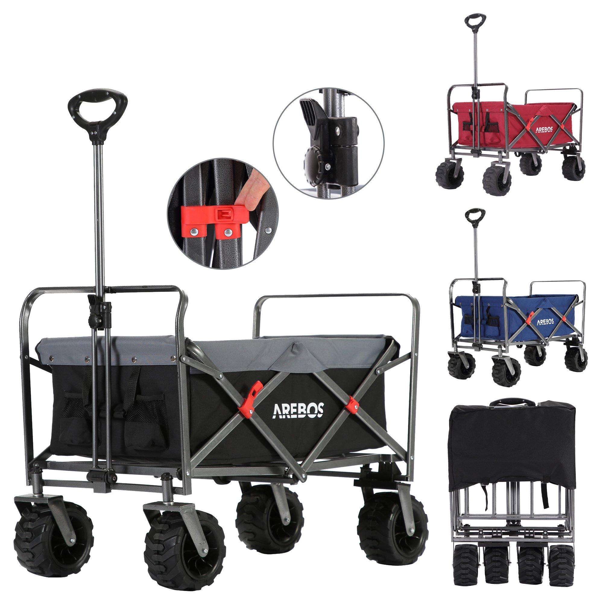 Arebos Bollerwagen | Handwagen | Transportkarre | bis 100 kg | Klappbar