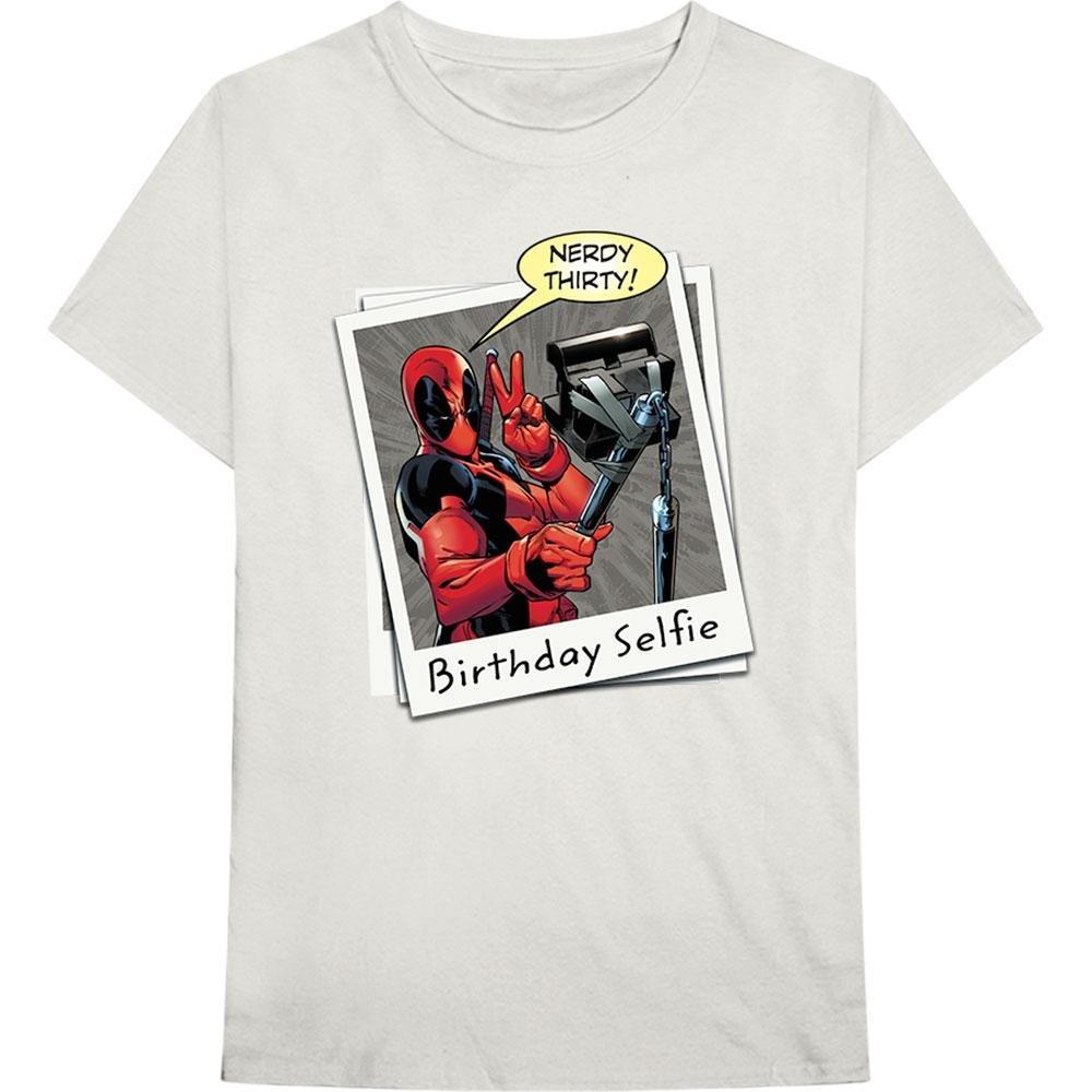 Deadpool Birthday Selfie Grafik T-Shirt