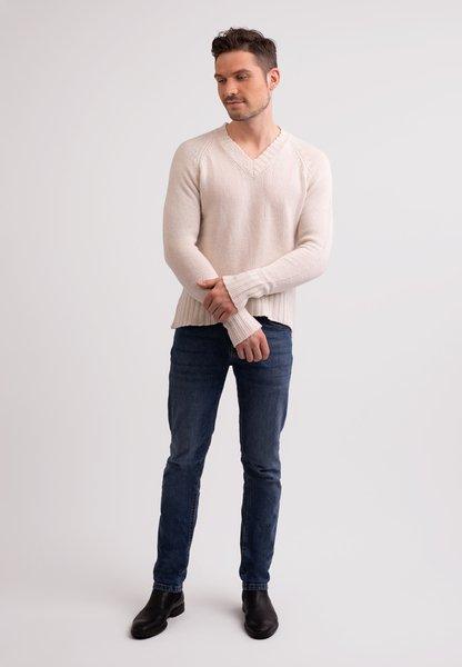 CASH-MERE.CH Recycelter Kaschmir V-Ausschnitt Pullover