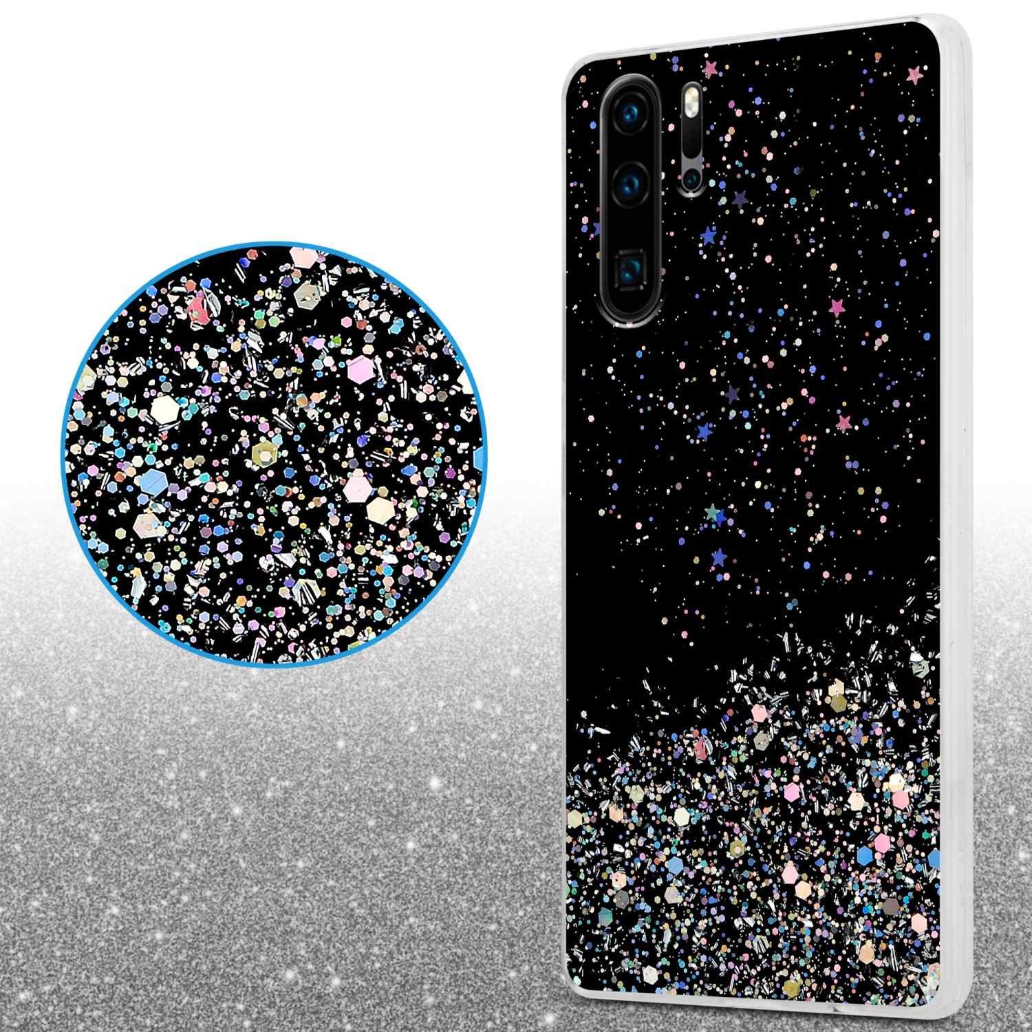 Cadorabo Hülle für Huawei P30 PRO TPU Silikon mit funkelnden Glitter
