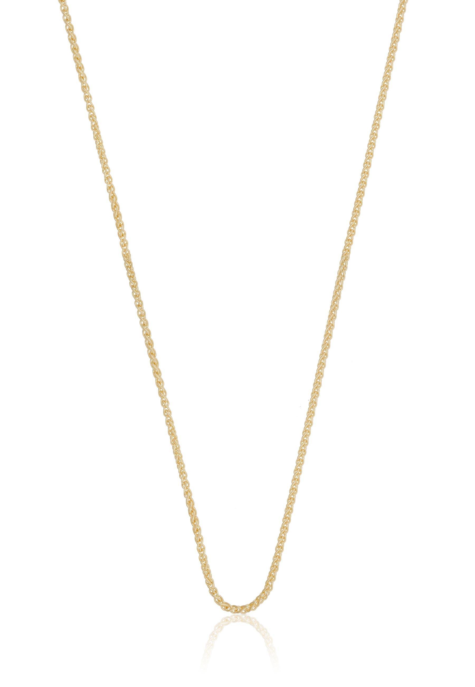 MUAU Schmuck Collier Zopf Gelbgold 750, 1.2mm, 45cm