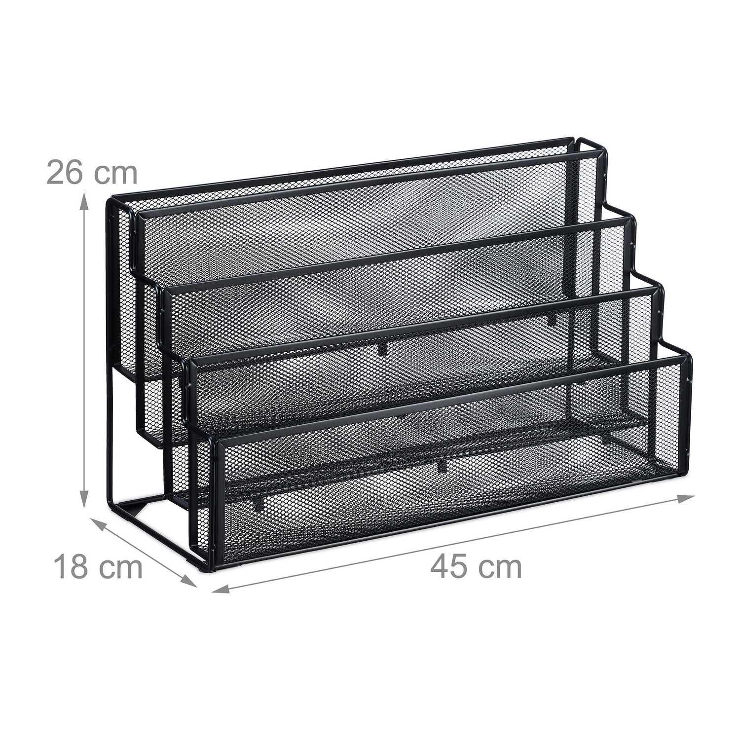 B2X Zeitschriftenständer aus Metall mit 4 Fächern