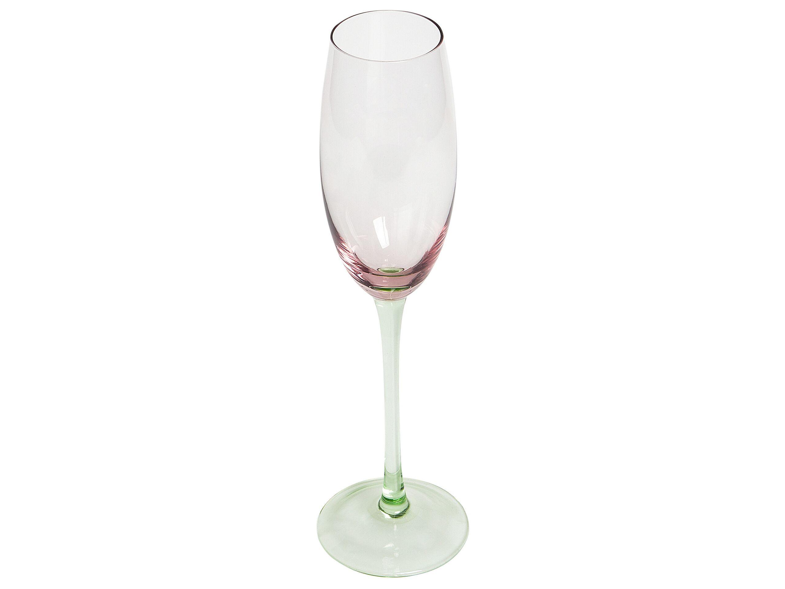 Beliani Champagnerflöten im 4er Set aus Glas Retro DIOPSIDE