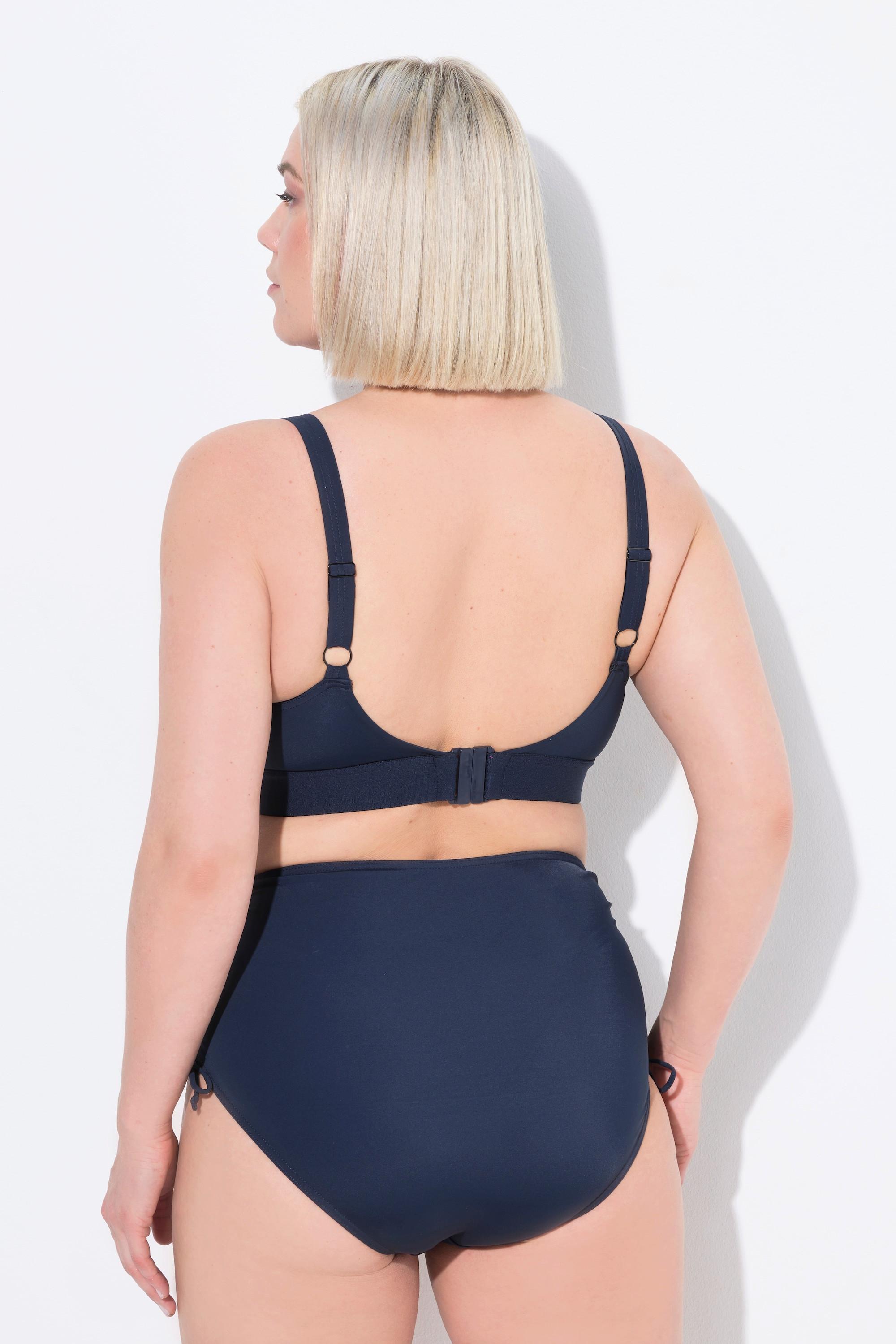 Ulla Popken Bikini-Top, ohne Softcups, Komplettfutter, recycelt