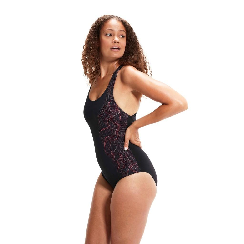 speedo bedruckter badeanzug, damen calypso shaping