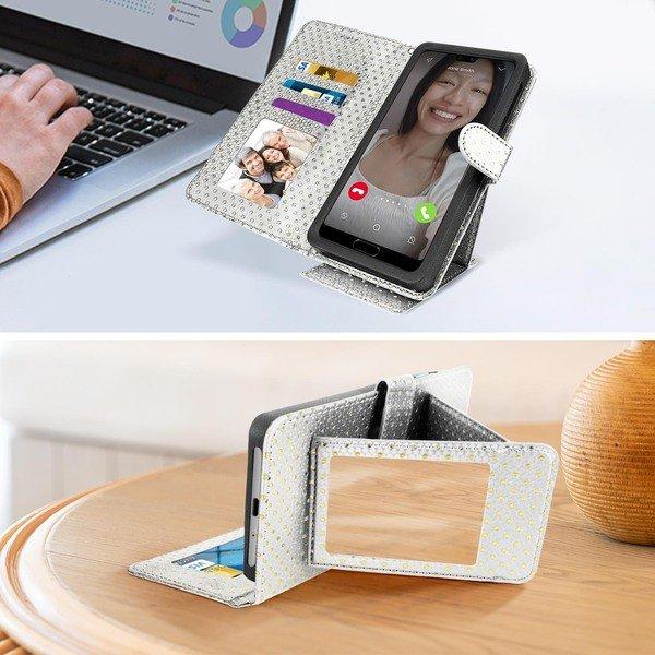 Avizar Flip Cover Tupfen Größe XXL – Silber