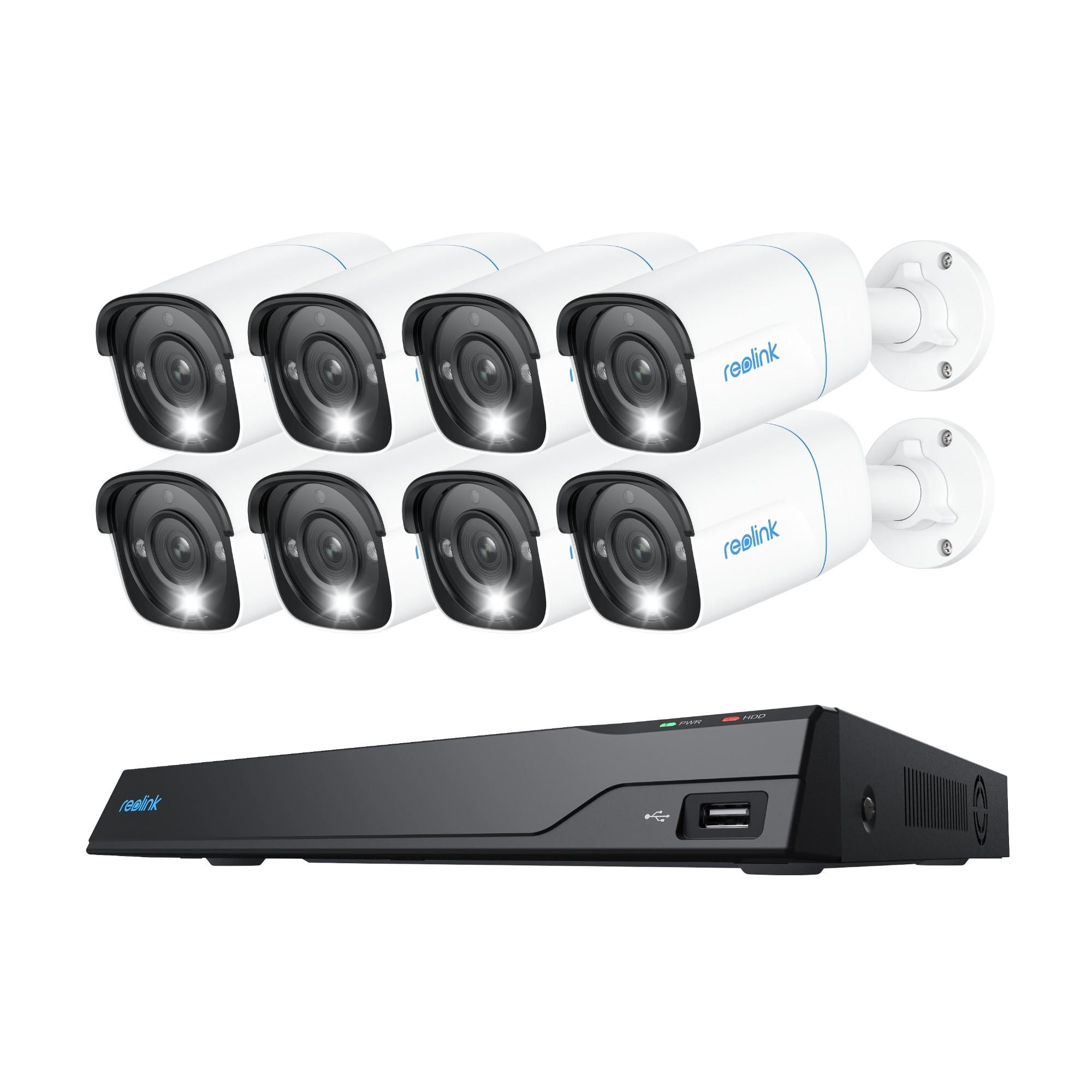 Reolink NVS16-8MB8 4K PoE System mit 8 Kameras