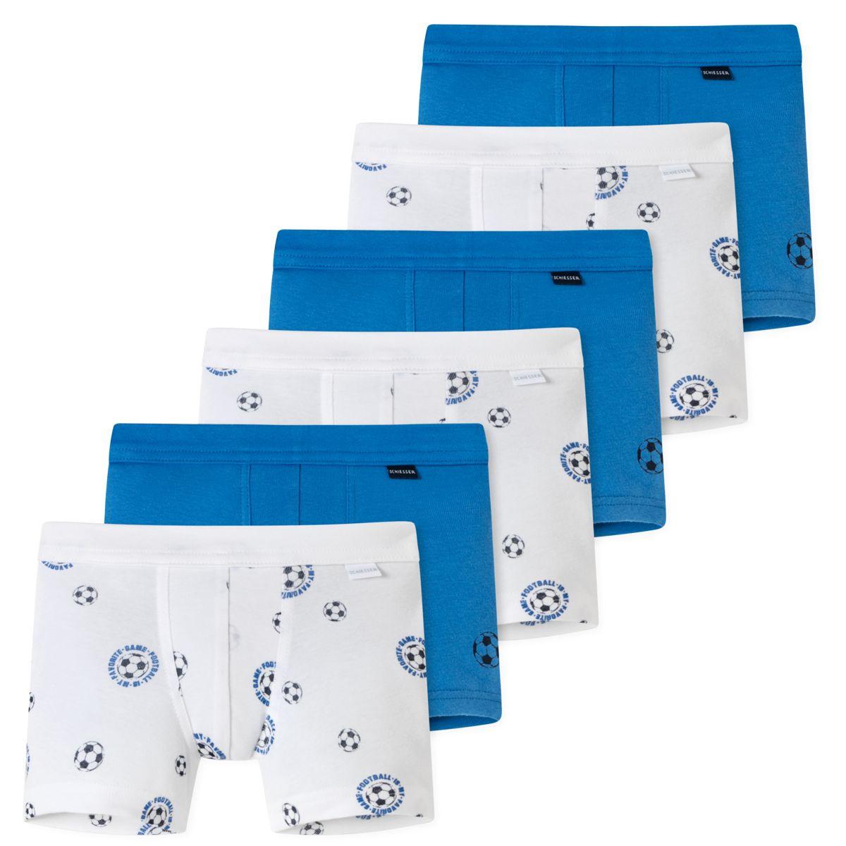 Schiesser 6er Pack Kids Boys Feinripp Organic Cotton - Shorts / Pants