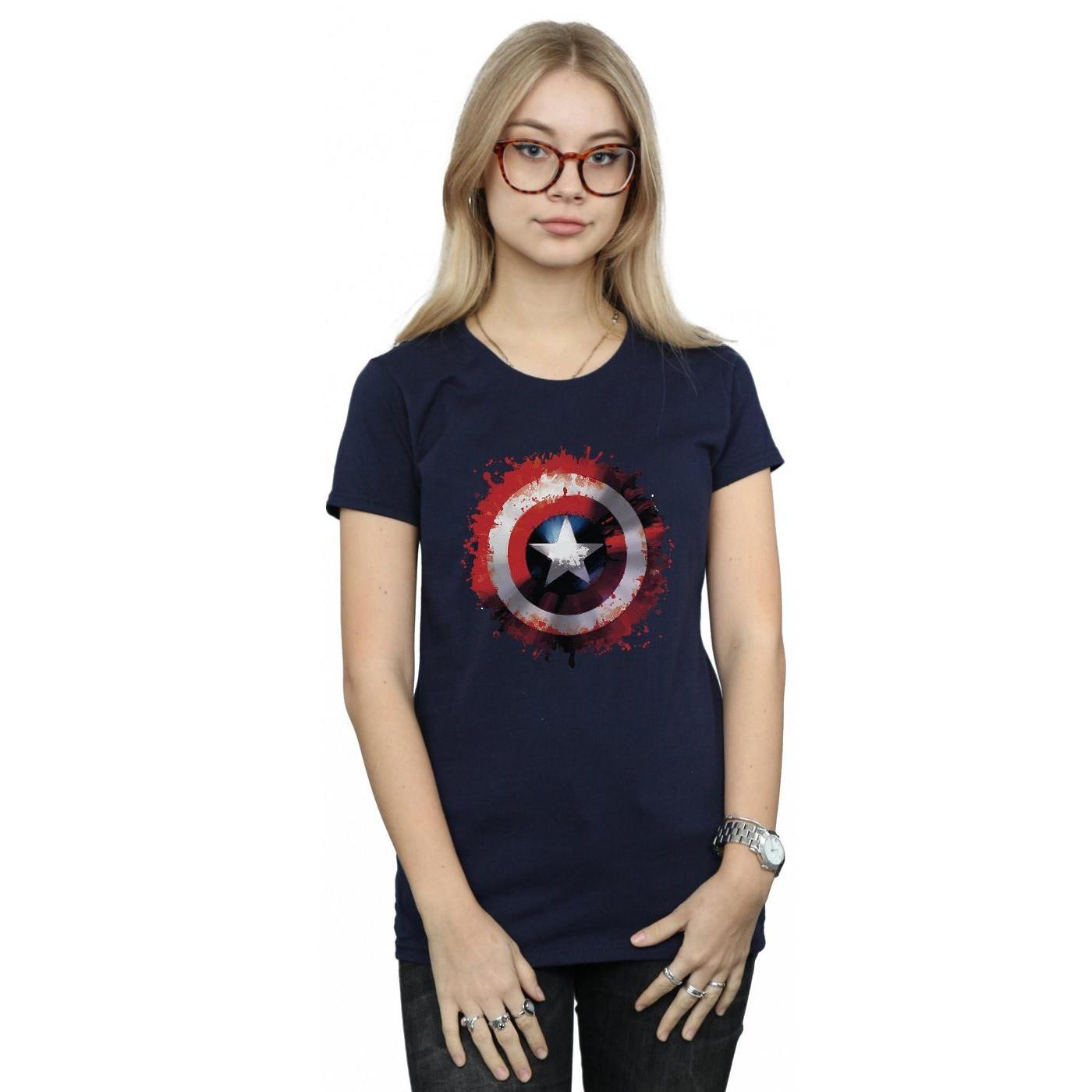 MARVEL Avengers Captain America Shield Splatter T-Shirt