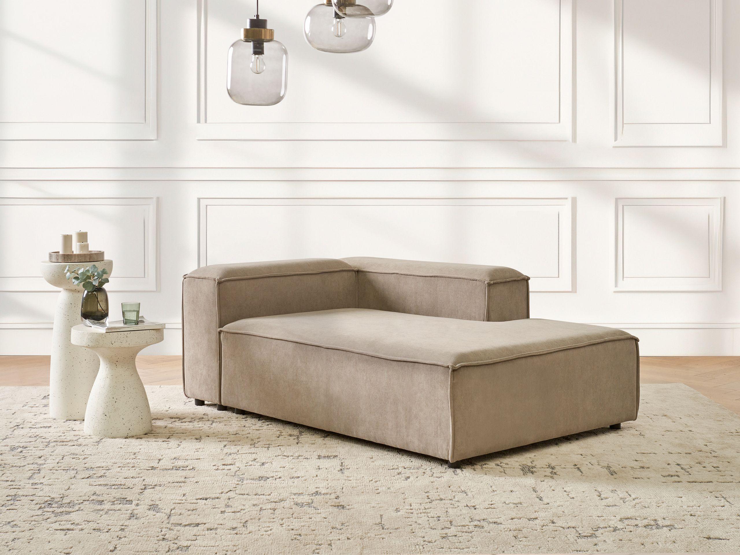Beliani Linksseitige Chaiselounge aus Cord Modern ARDAL