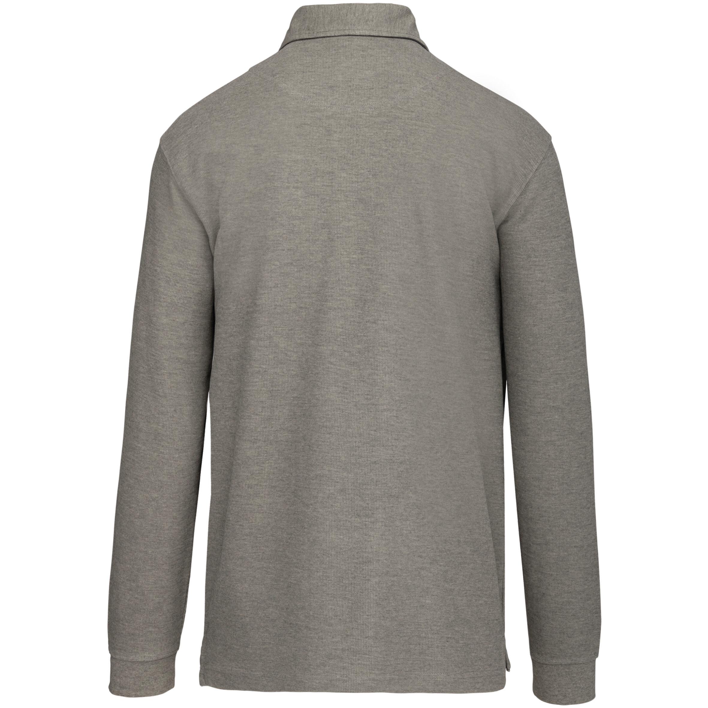 Kariban Langärmeliges geripptes French Rib Poloshirt