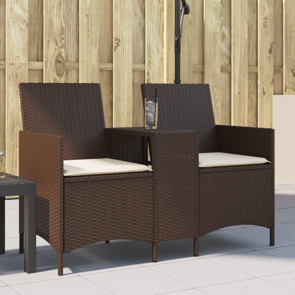 VidaXL Gartensofa poly-rattan