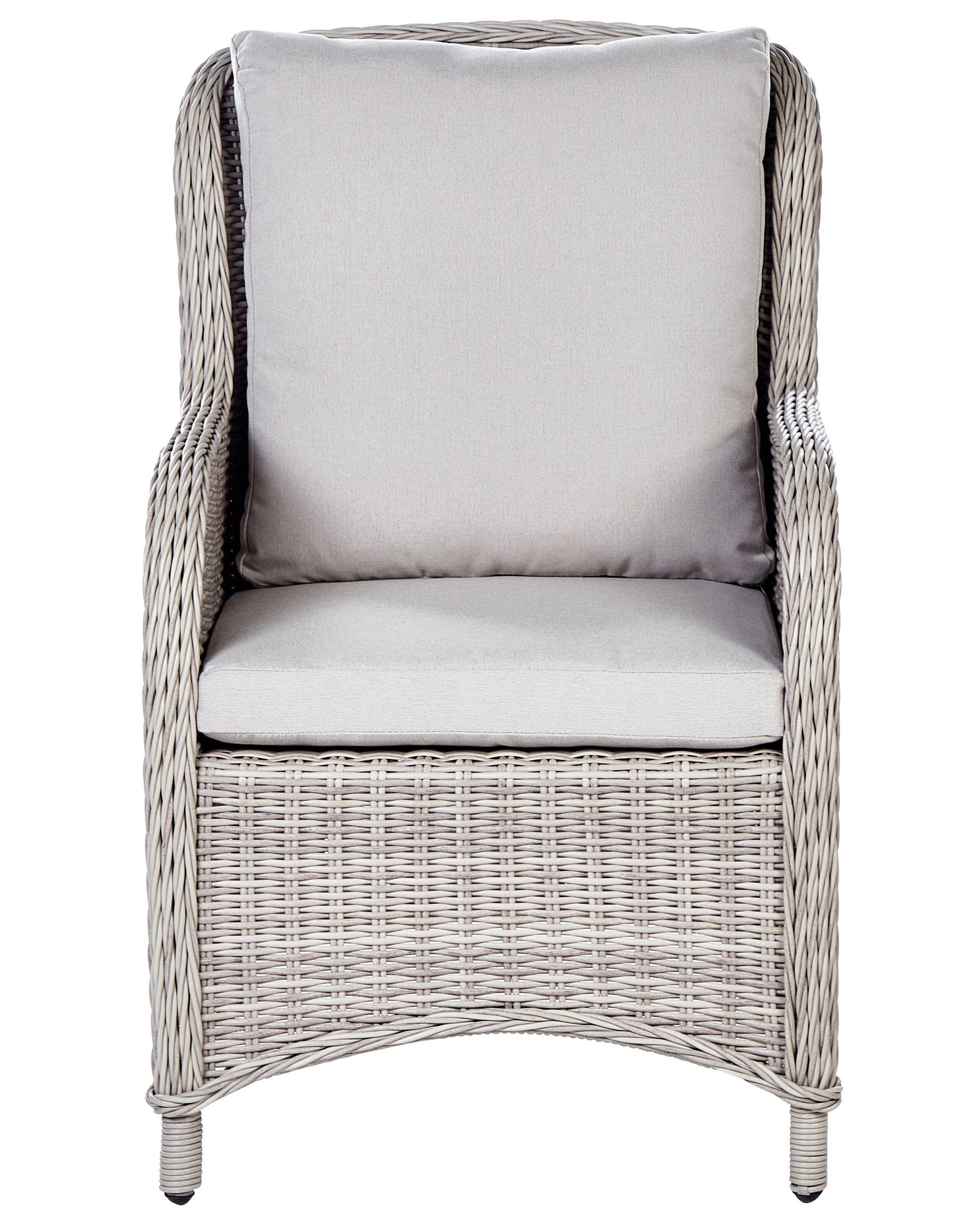 Beliani Gartensessel 2er Set aus PE Rattan Boho CASCAIS