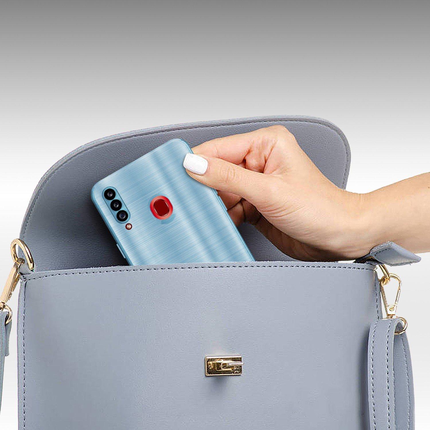 Cadorabo Hülle für Samsung Galaxy A20s im Brushed Design