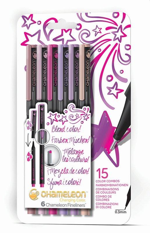 CHAMELEON CHAMELEON Fineliner Set 0.3mm 6 Farben Floral