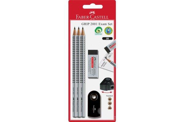 Faber-Castell FABER-CASTELL Bleistift Grip 2001 217079 silber/schwarz 3 Stück