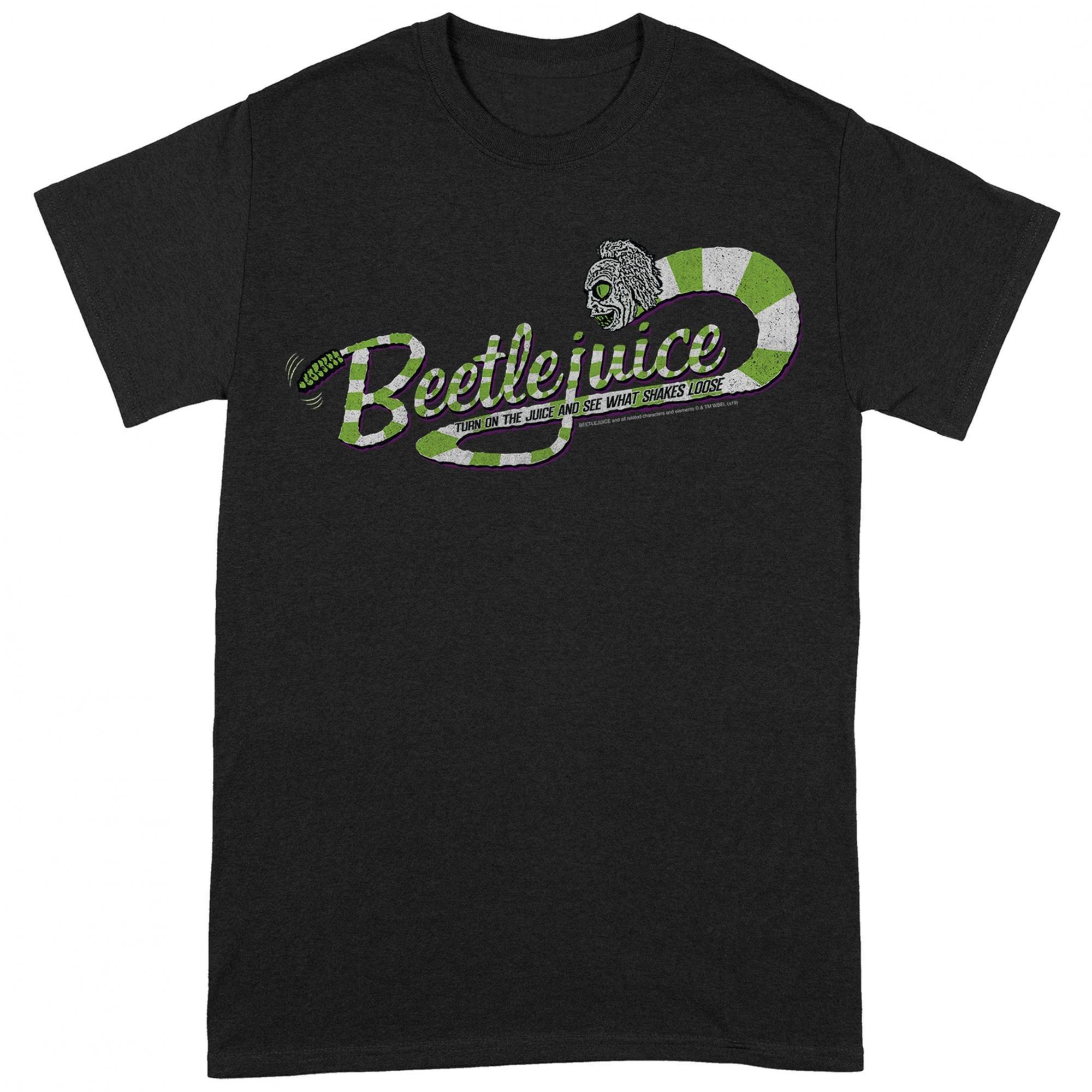 Beetlejuice Logo Print Kurzarm T-Shirt