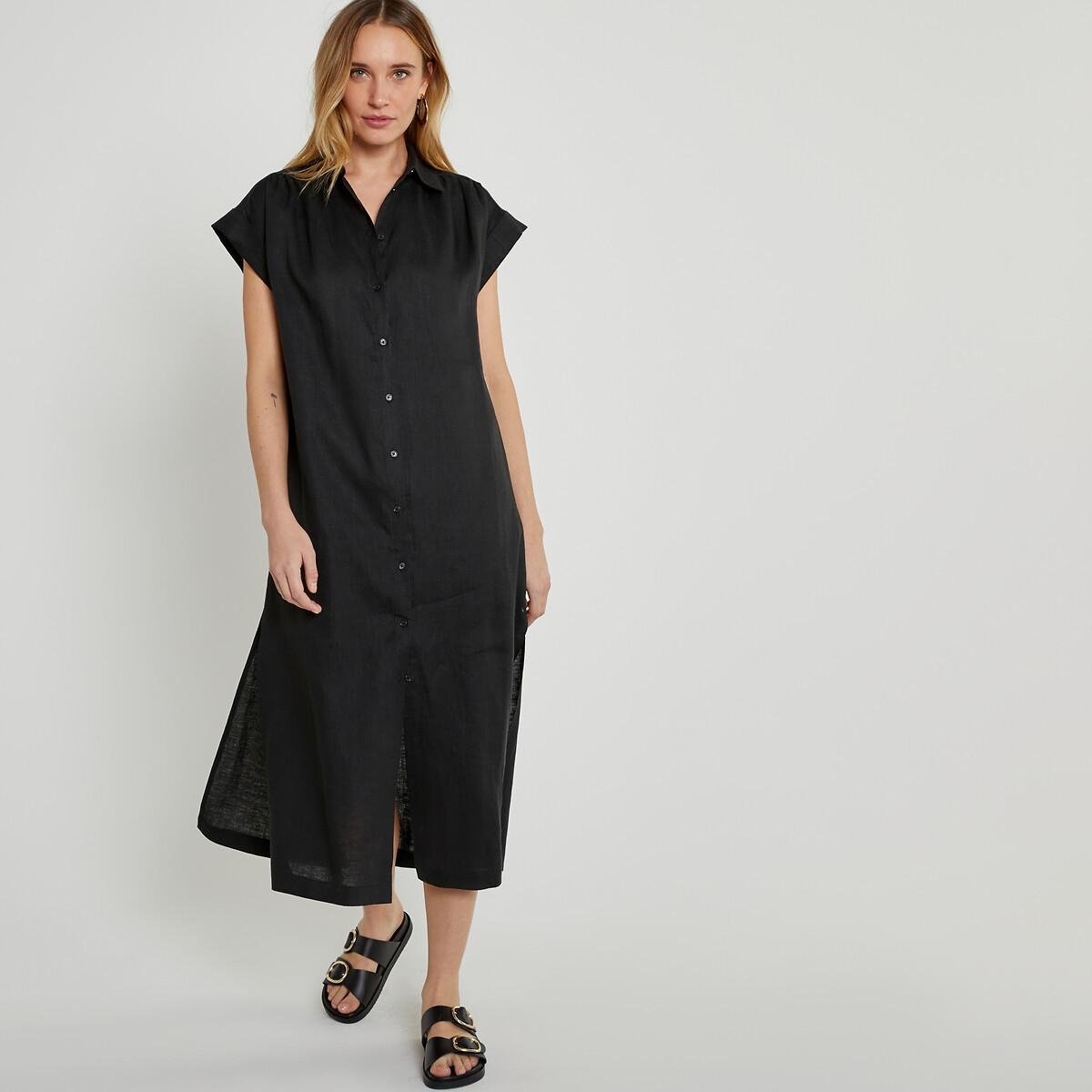 La Redoute Collections Signature Leinen Midi Blusenkleid