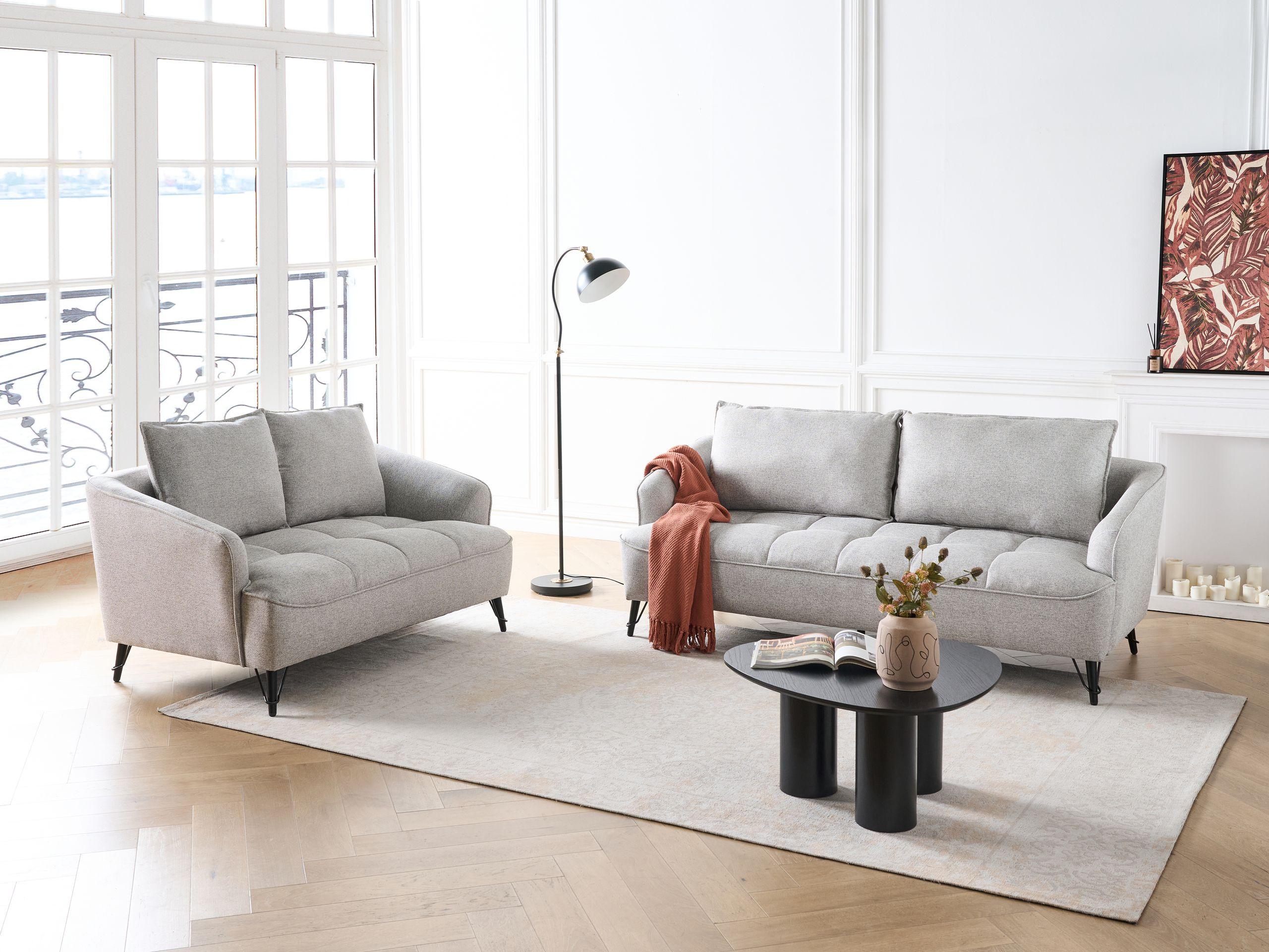 Beliani Wohnzimmer Set aus Polyester Modern HOBRO